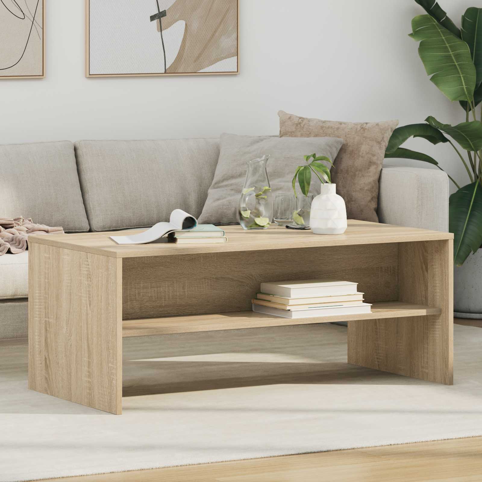 Couchtisch Beton Grau Holzwerkstoff