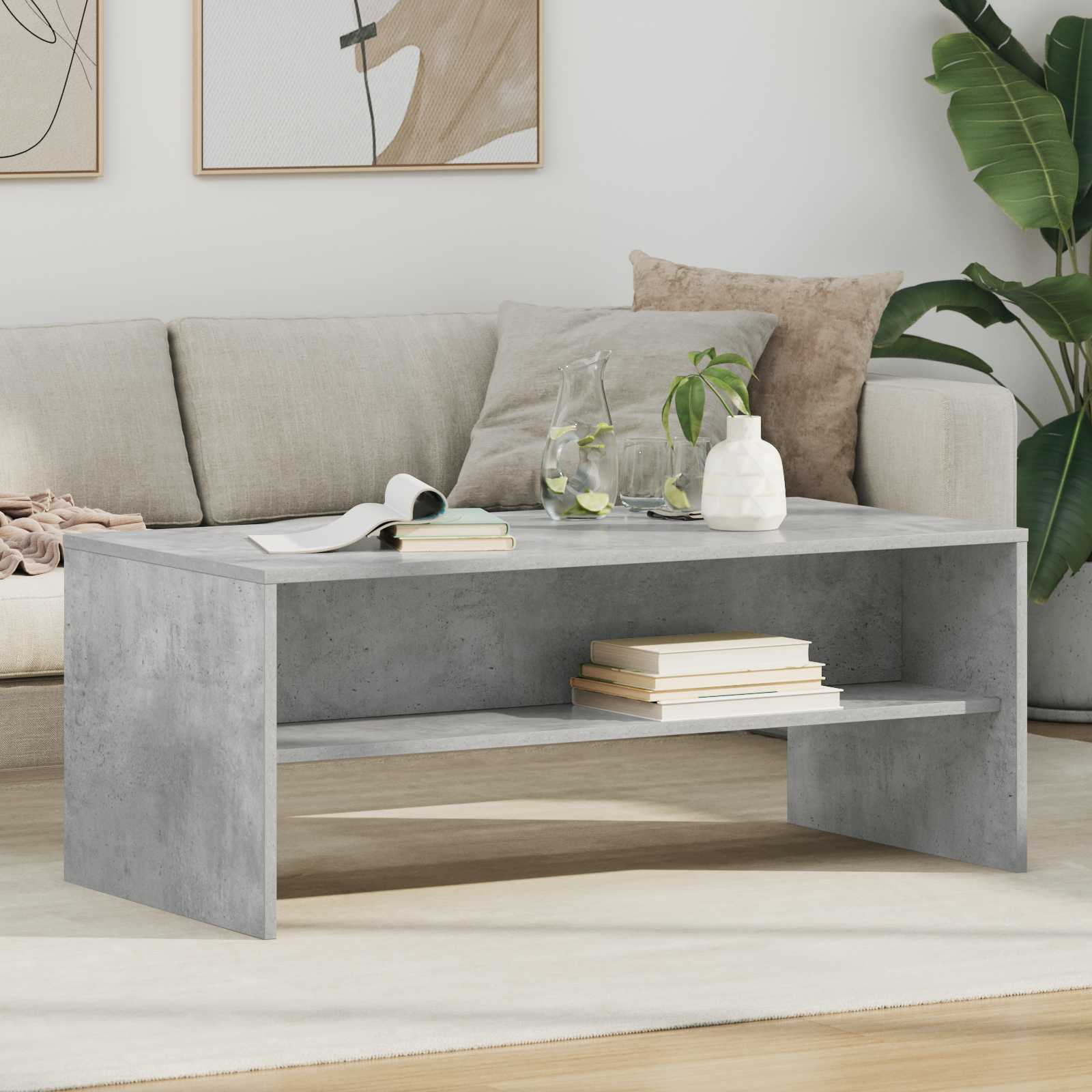 Couchtisch Beton Grau Holzwerkstoff