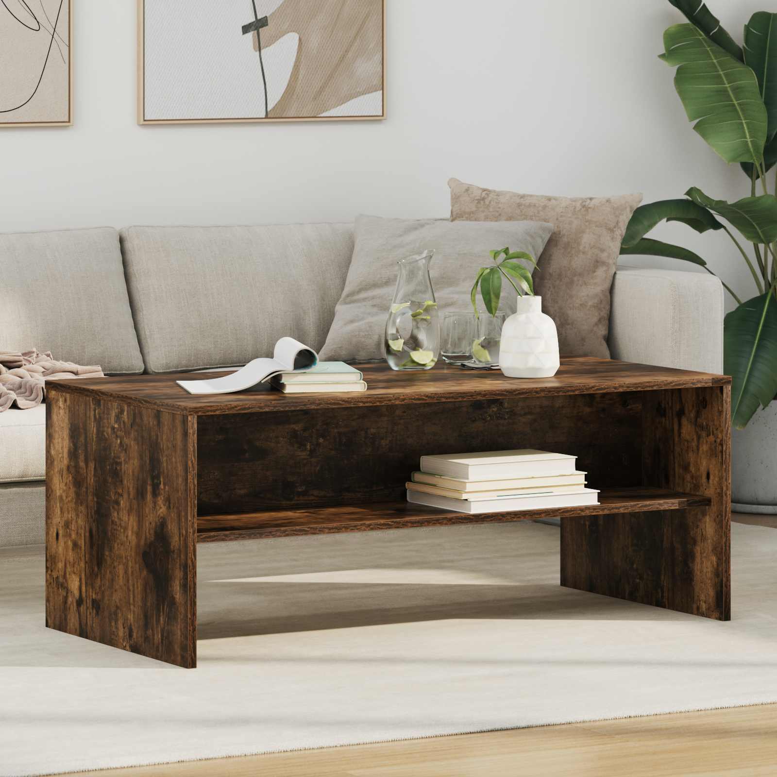 Couchtisch Beton Grau Holzwerkstoff