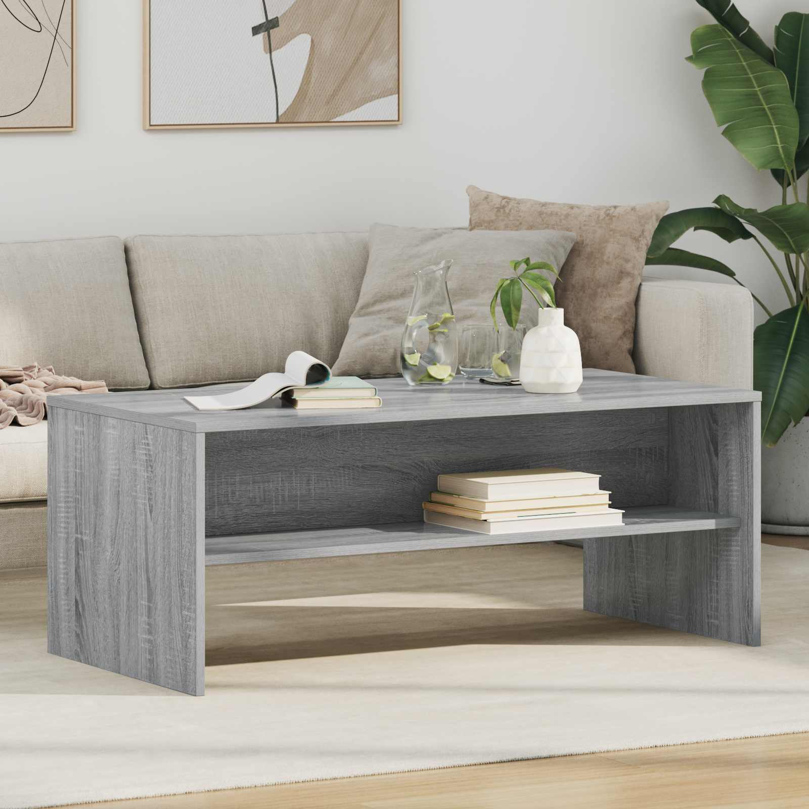 Couchtisch Beton Grau Holzwerkstoff