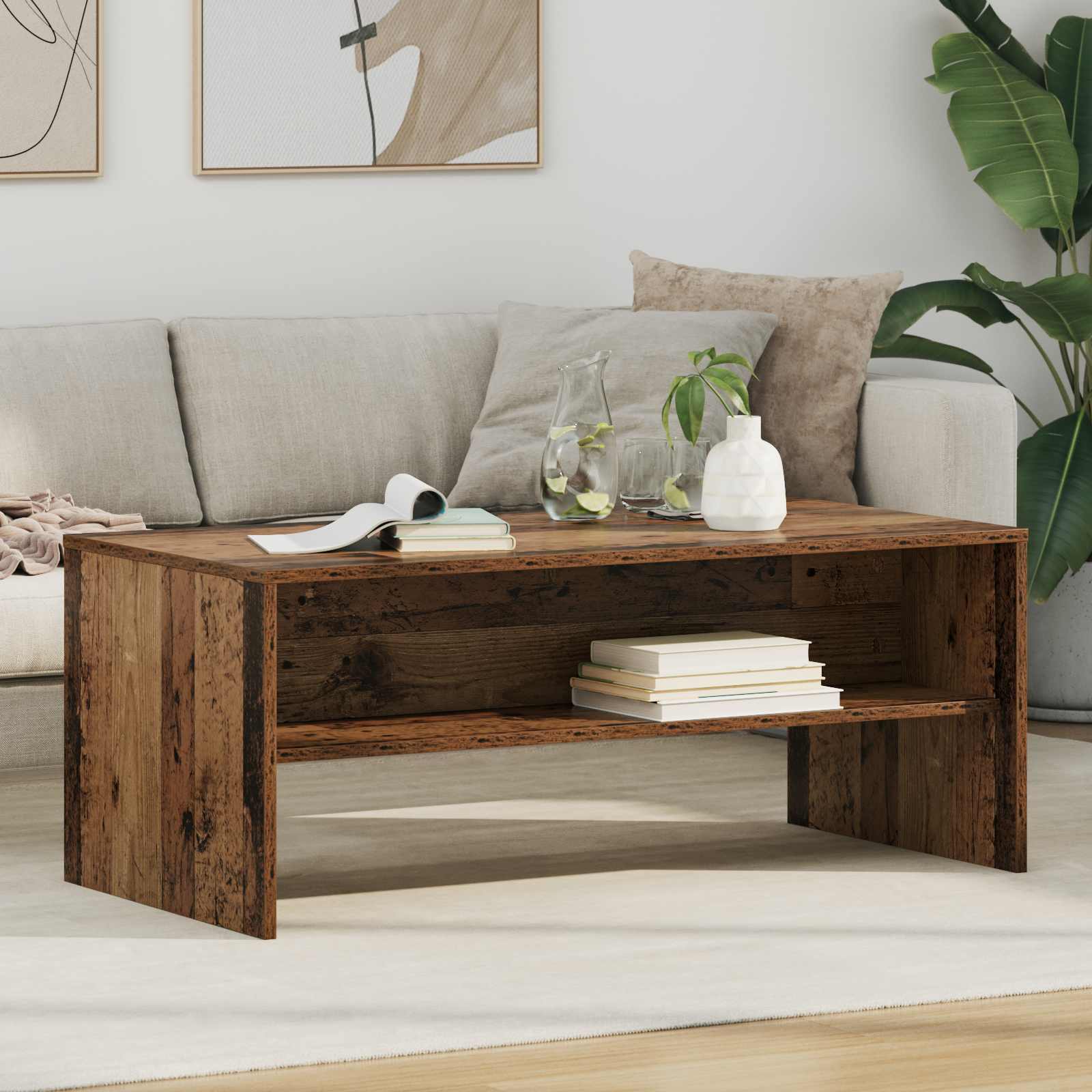 Couchtisch Beton Grau Holzwerkstoff
