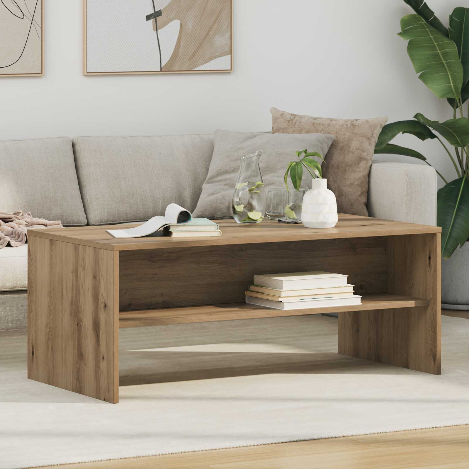 Couchtisch Beton Grau Holzwerkstoff