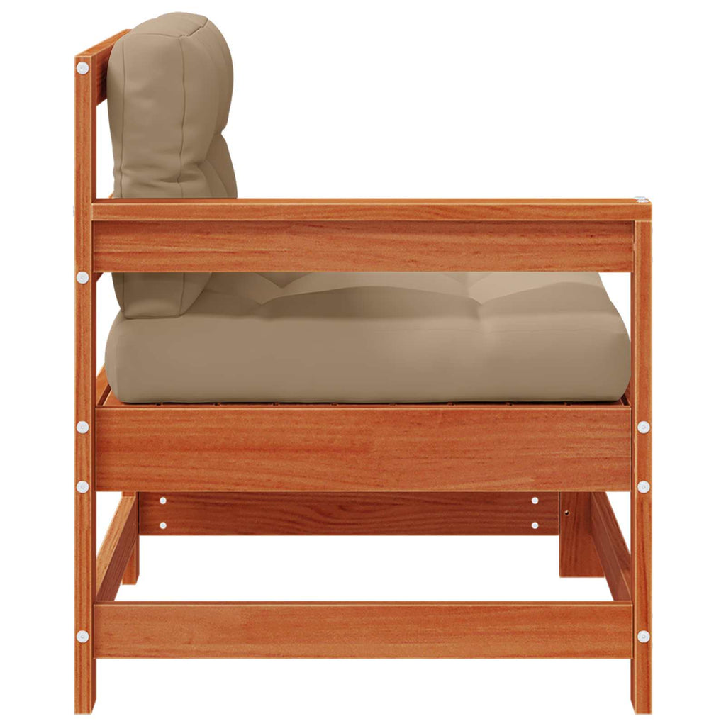 2 Stück Gartenecksofa Massives Kiefernholz Wachsbraun