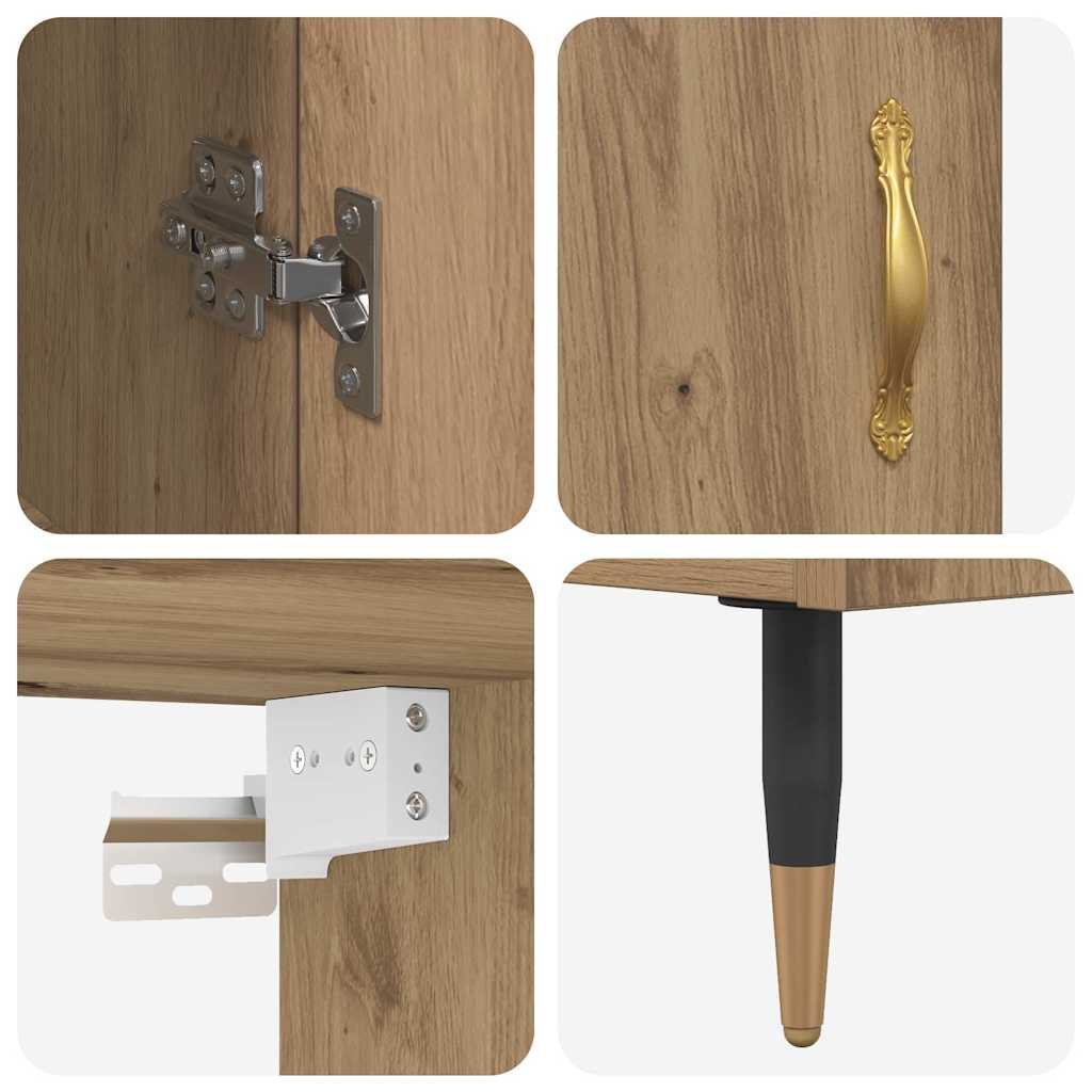 Highboard 69,5 X 34 X 180 Cm Holzwerkstoff
