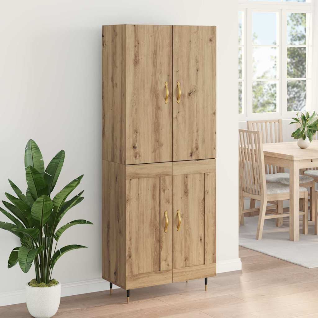 Highboard 69,5 X 34 X 180 Cm Holzwerkstoff