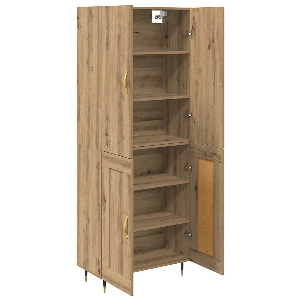 Highboard 69,5 X 34 X 180 Cm Holzwerkstoff