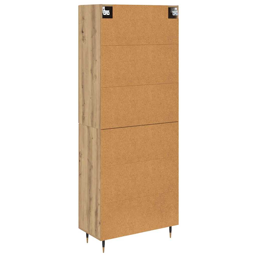 Highboard 69,5 X 34 X 180 Cm Holzwerkstoff