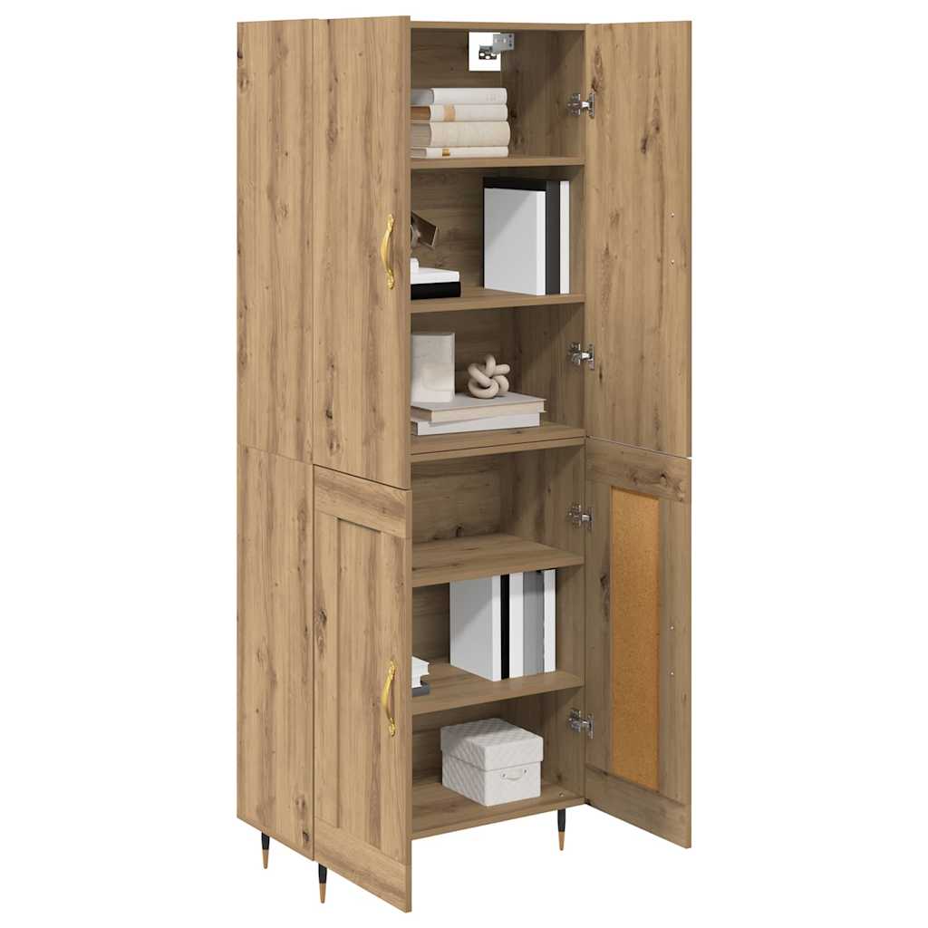 Highboard 69,5 X 34 X 180 Cm Holzwerkstoff