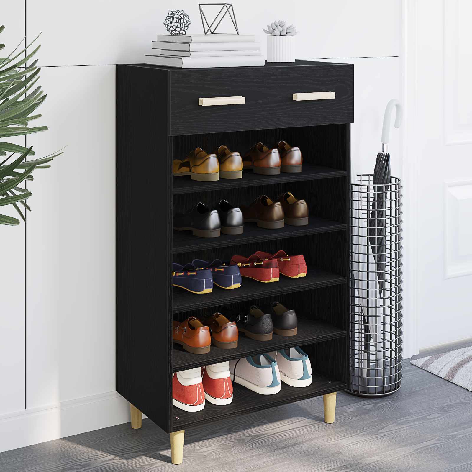 Schuhschrank 60X35X105 Cm Holzwerkstoff