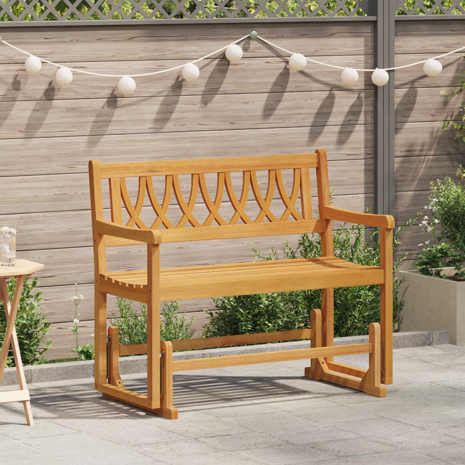 Garten Schaukeltbank Natur 110 X 59 X 97 Cm Massivholz Akazie