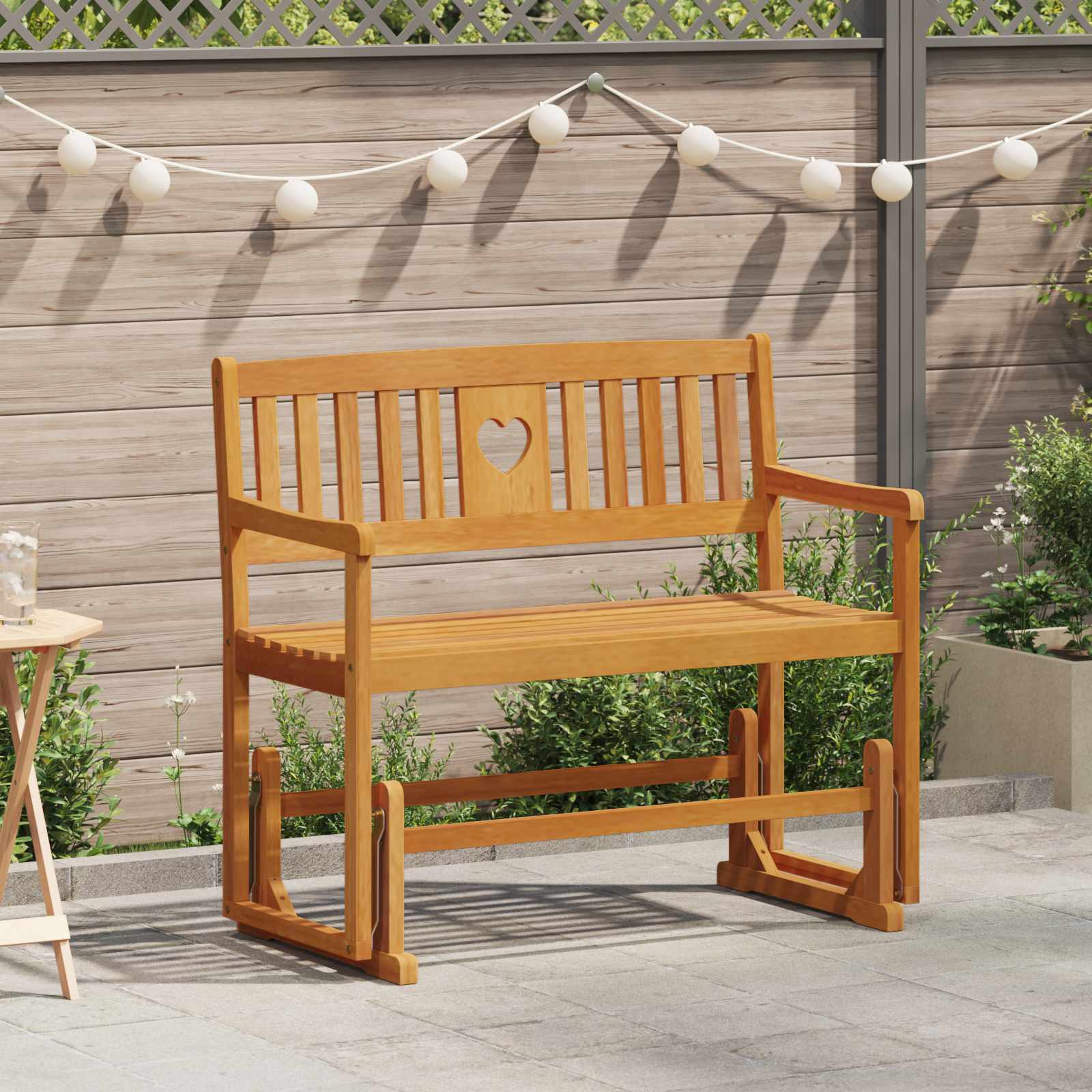 Garten Schaukeltbank Natur 110 X 59 X 97 Cm Massivholz Akazie