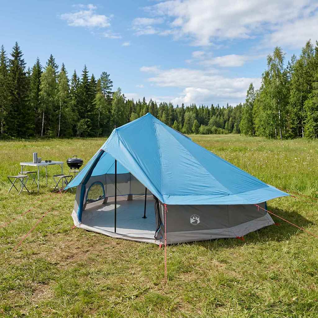 Tipi Zelt 4 Personen Braun Grau Polyester Und Stahl