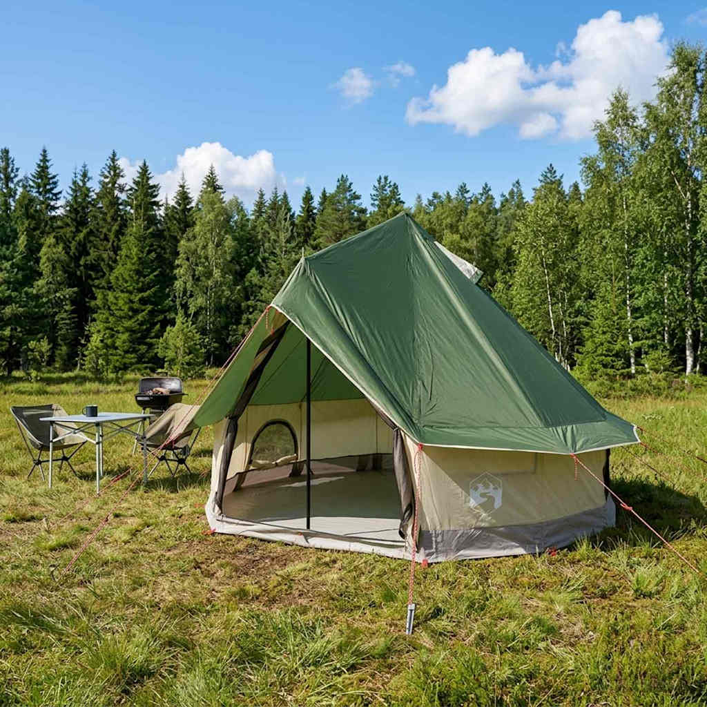Tipi Zelt 4 Personen Braun Grau Polyester Und Stahl