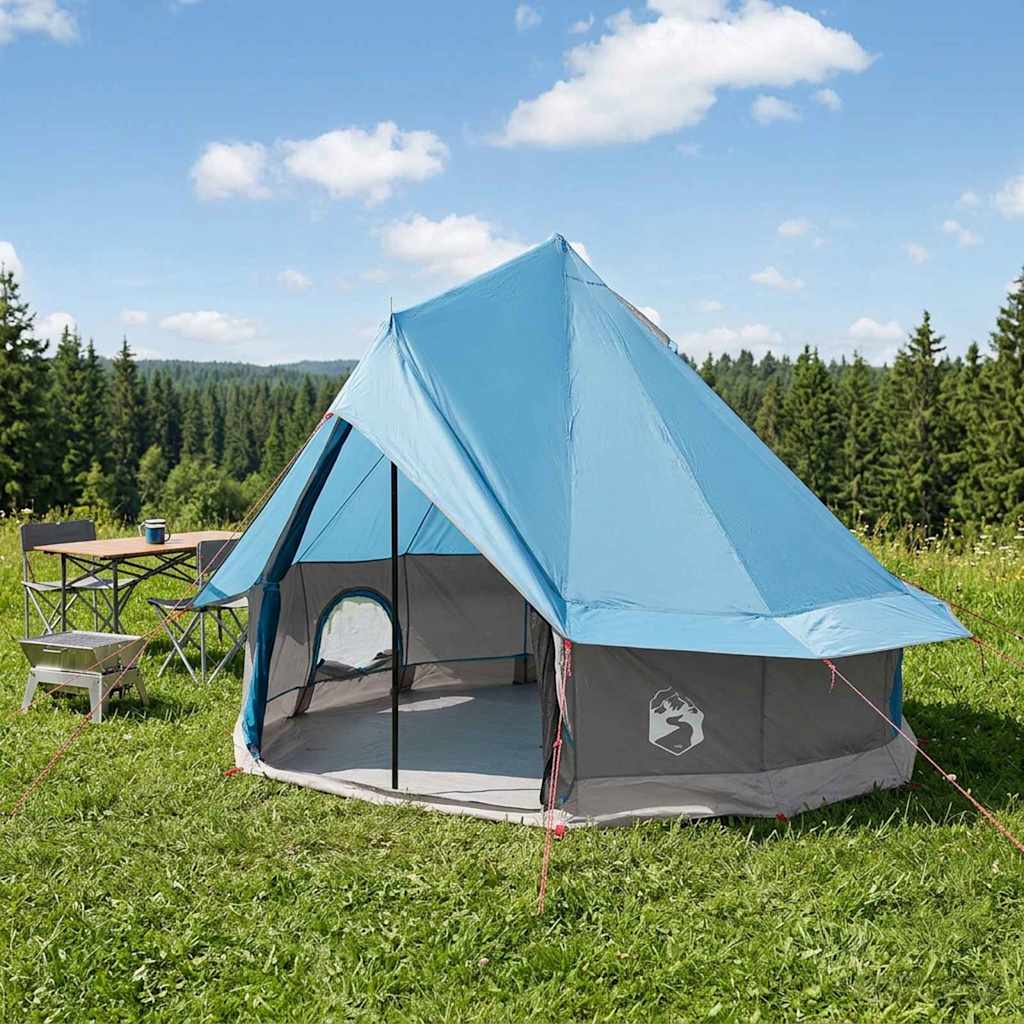 Tipi Zelt 4 Personen Braun Grau Polyester Und Stahl