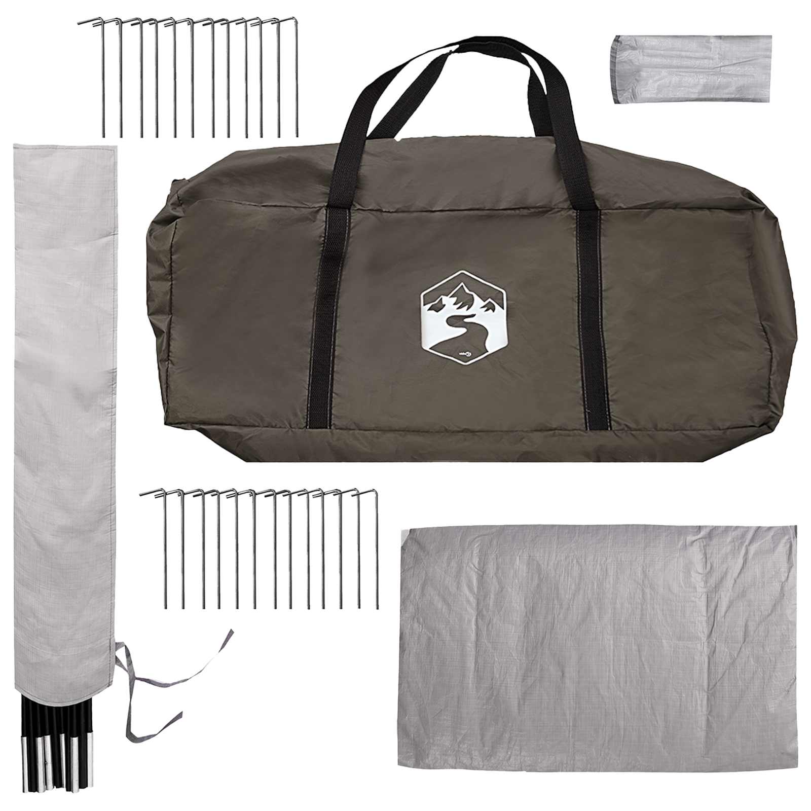 Tipi Zelt 4 Personen Braun Grau Polyester Und Stahl