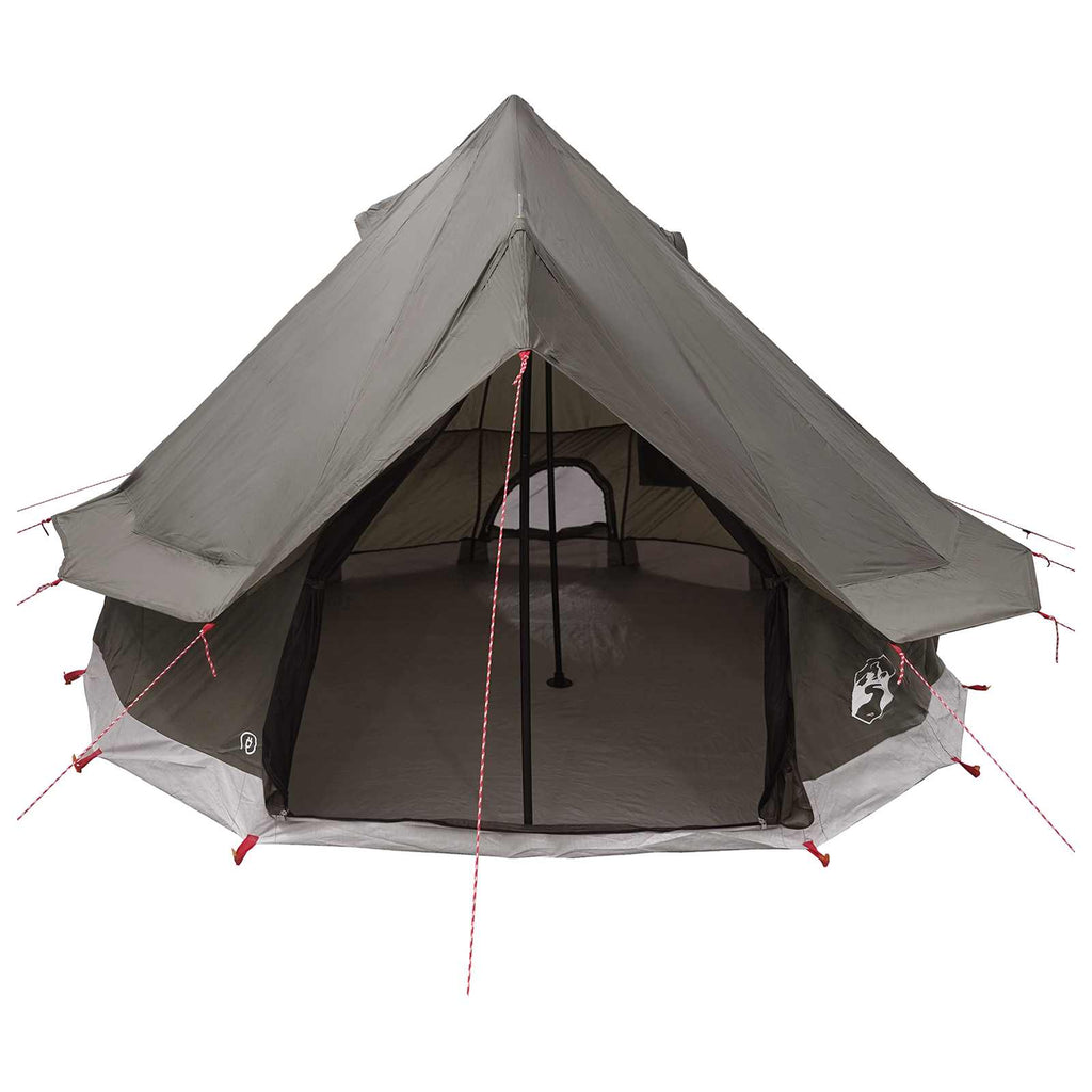 Tipi Zelt 4 Personen Braun Grau Polyester Und Stahl