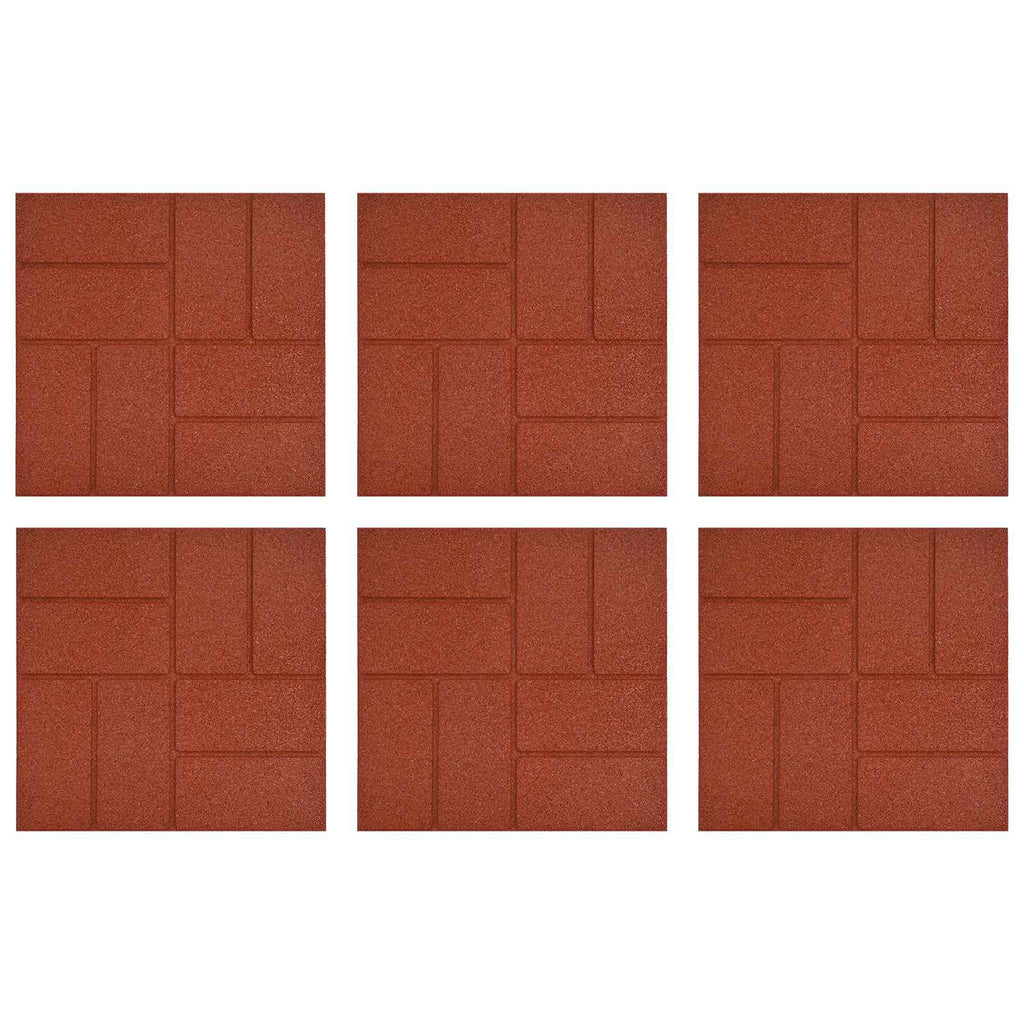 Gehwegstein 6 Pcs 40,5 X 40,5 X 2 Cm Gummi