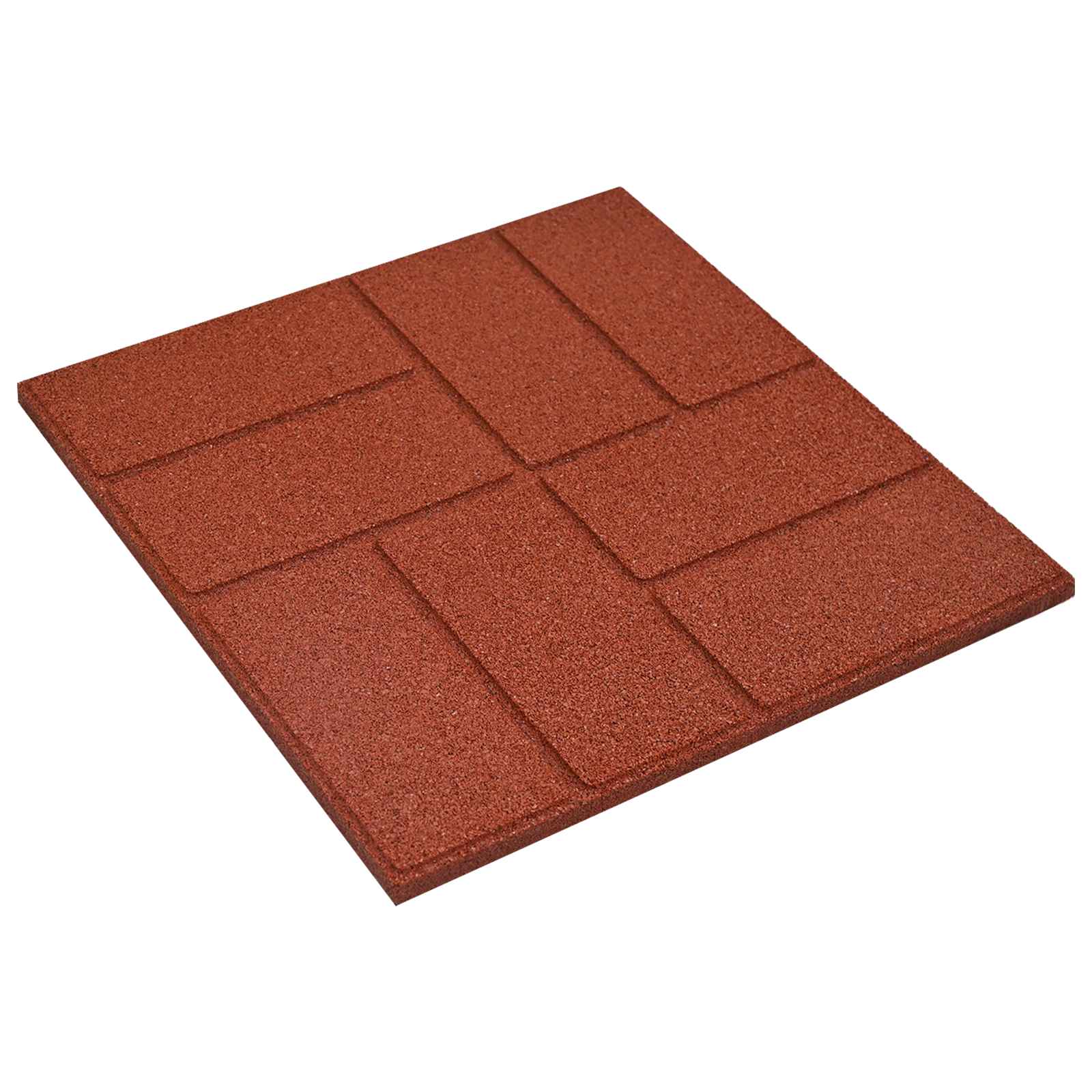 Gehwegstein 6 Pcs 40,5 X 40,5 X 2 Cm Gummi