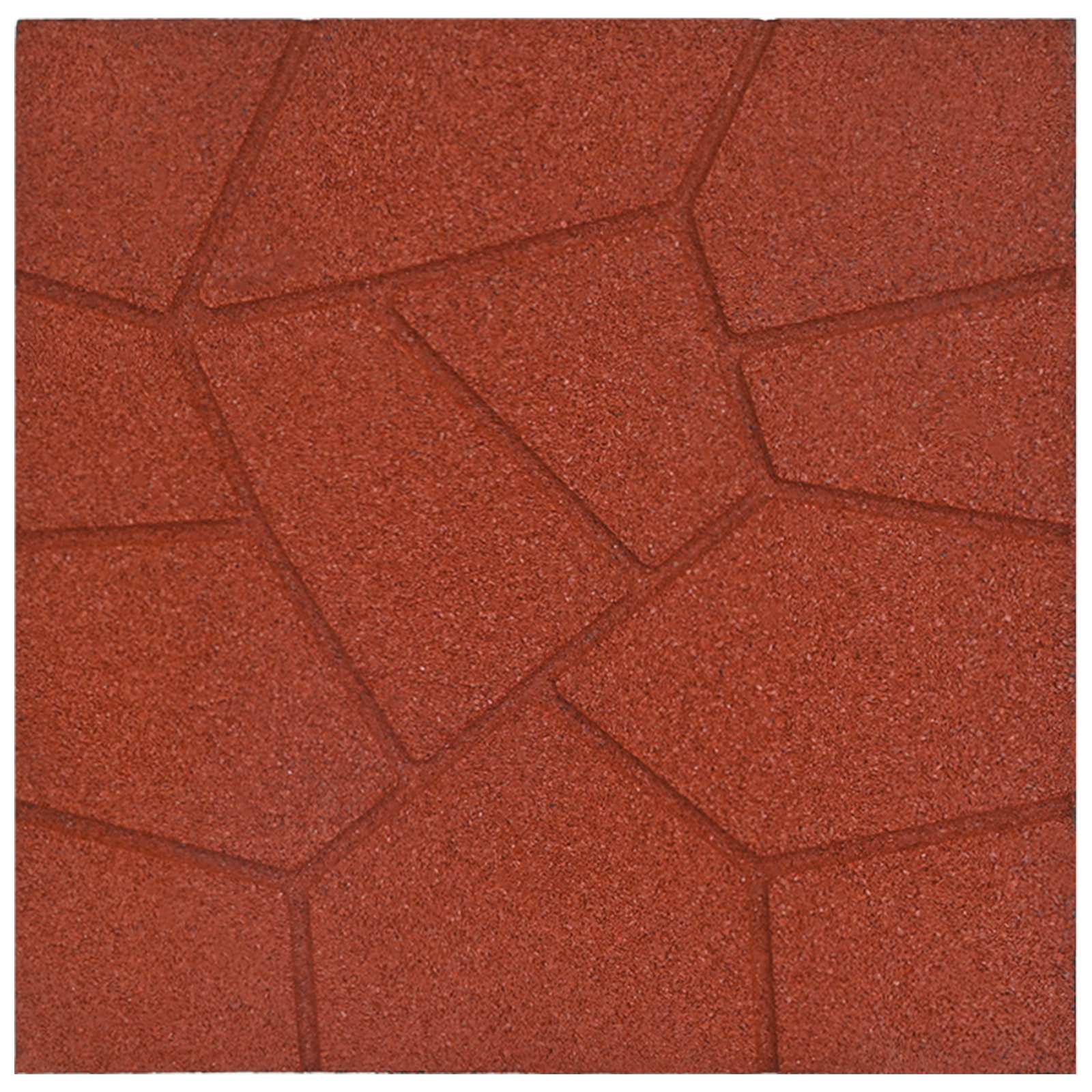 Gehwegstein 6 Pcs 40,5 X 40,5 X 2 Cm Gummi