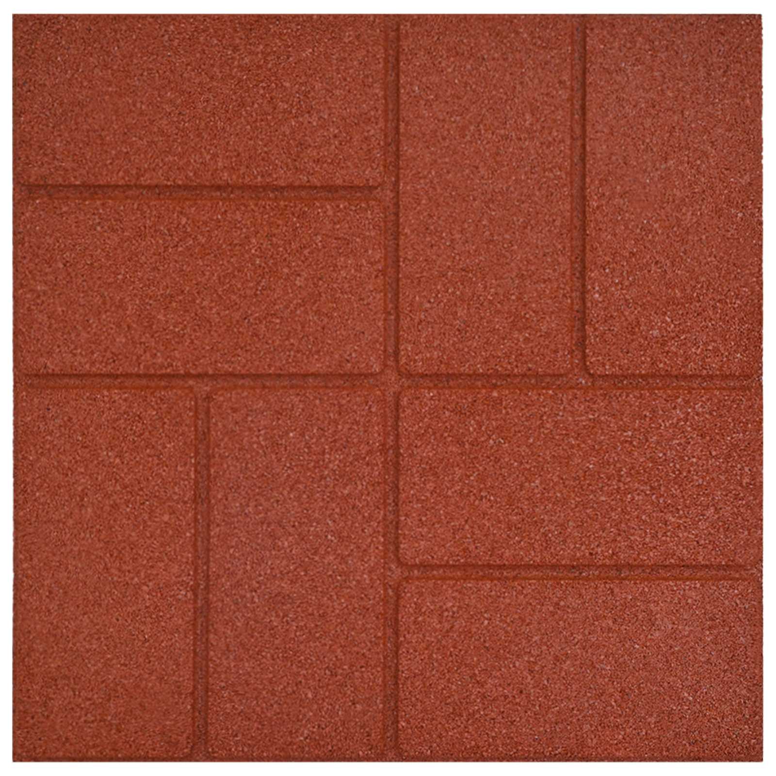 Gehwegstein 6 Pcs 40,5 X 40,5 X 2 Cm Gummi