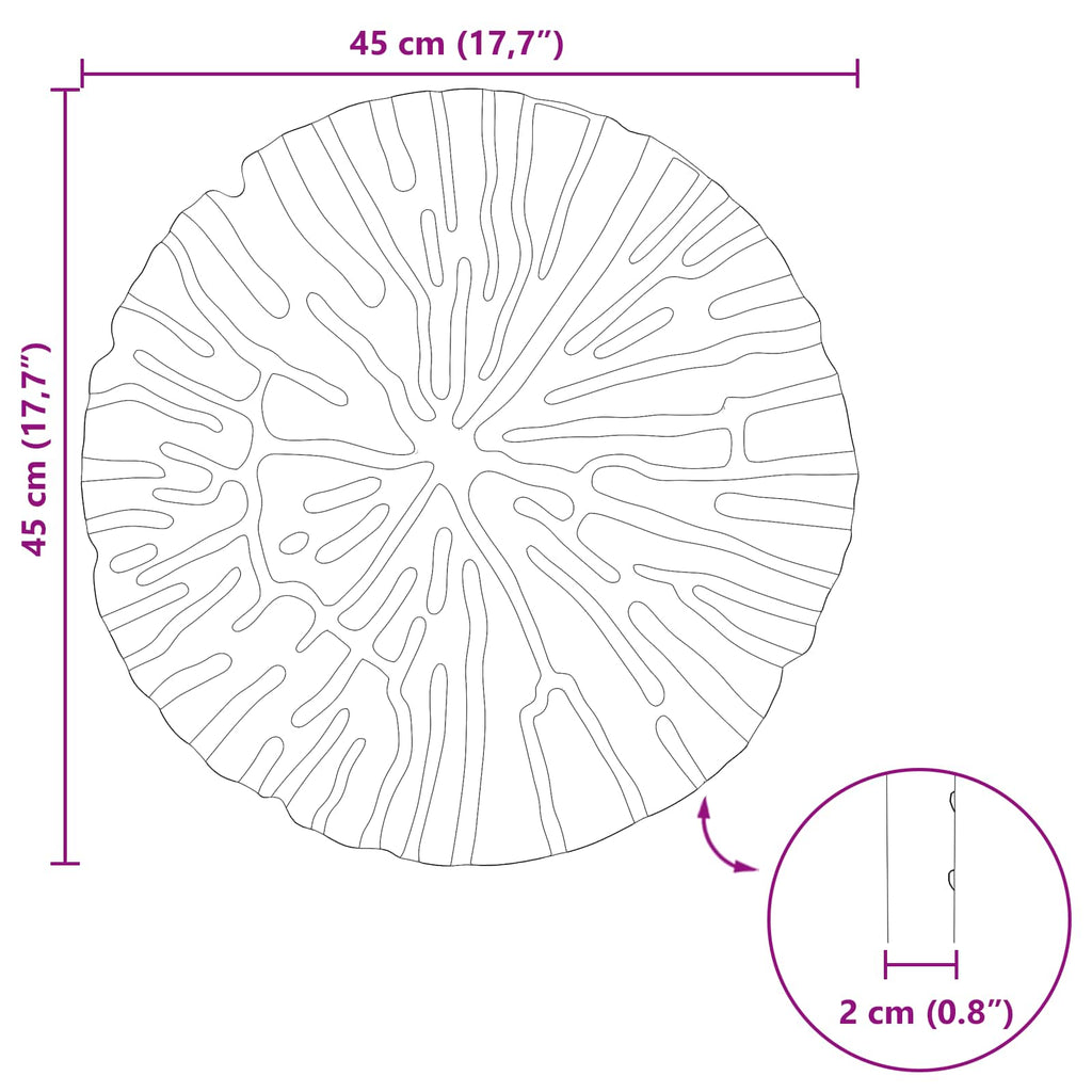Trittsteine 6 Pcs Ø 45 X 1,8 Cm Gummi