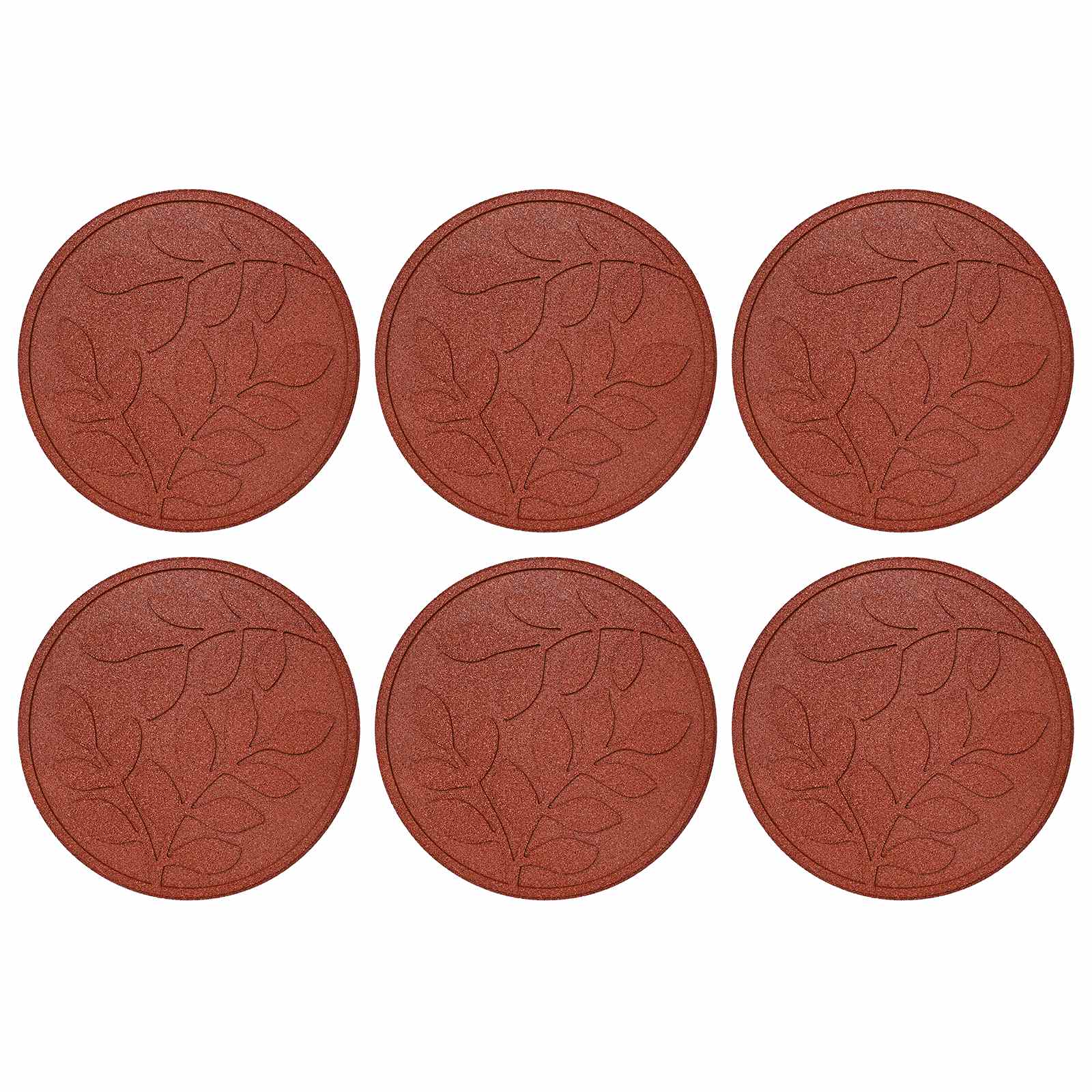 Gehwegstein 6 Pcs Ø 44 X 2 Cm Gummi