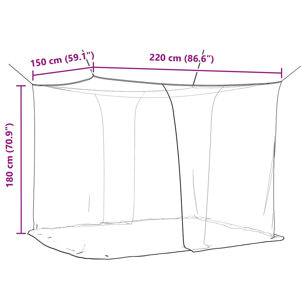 Moskito-Netz Für Bett 156 Maschen 3 Pcs Polyester