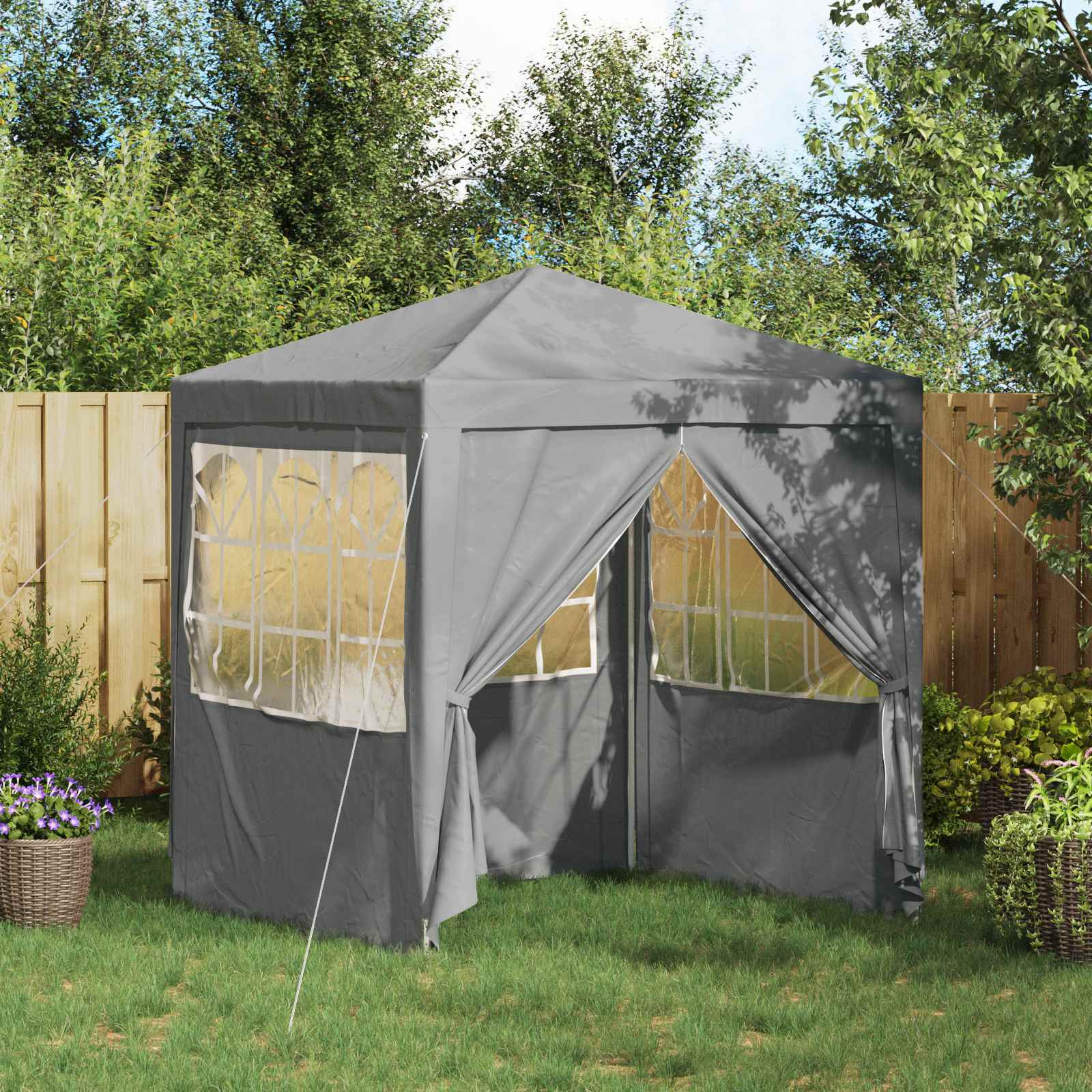 Party-Zelt 250 X 250 X 240 Cm Pe Und Stahl