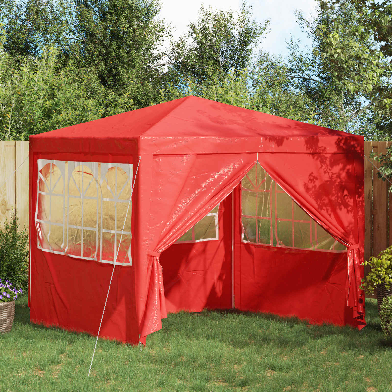 Party-Zelt 250 X 250 X 240 Cm Pe Und Stahl