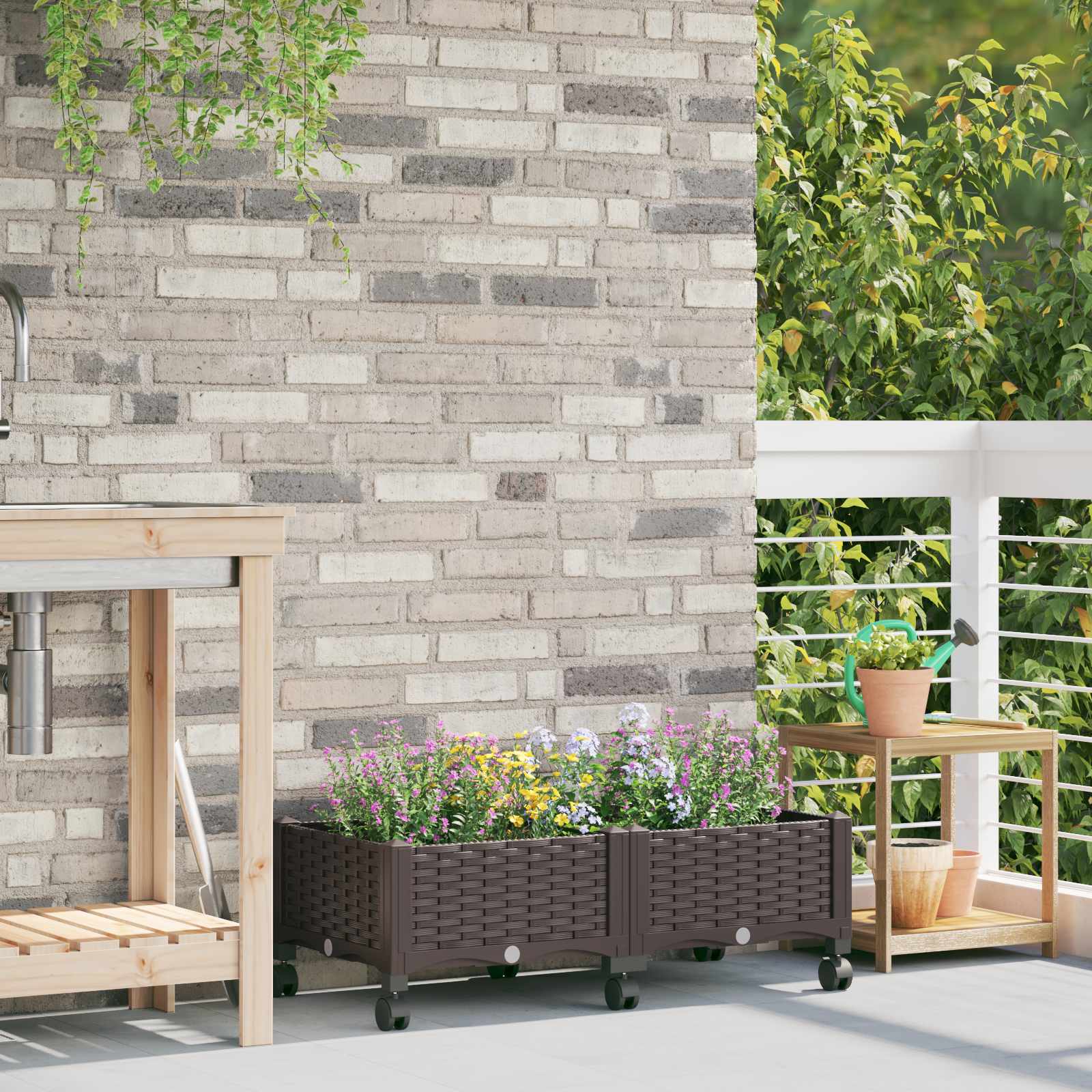 Gartenpflanzer 160 X 40 X 48 Cm Pp