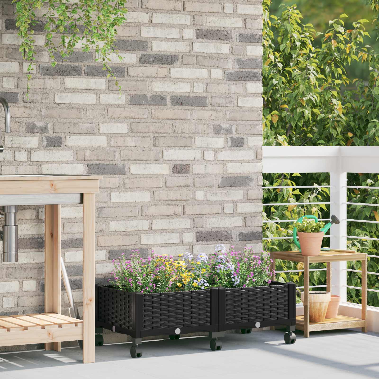 Gartenpflanzer 160 X 40 X 48 Cm Pp