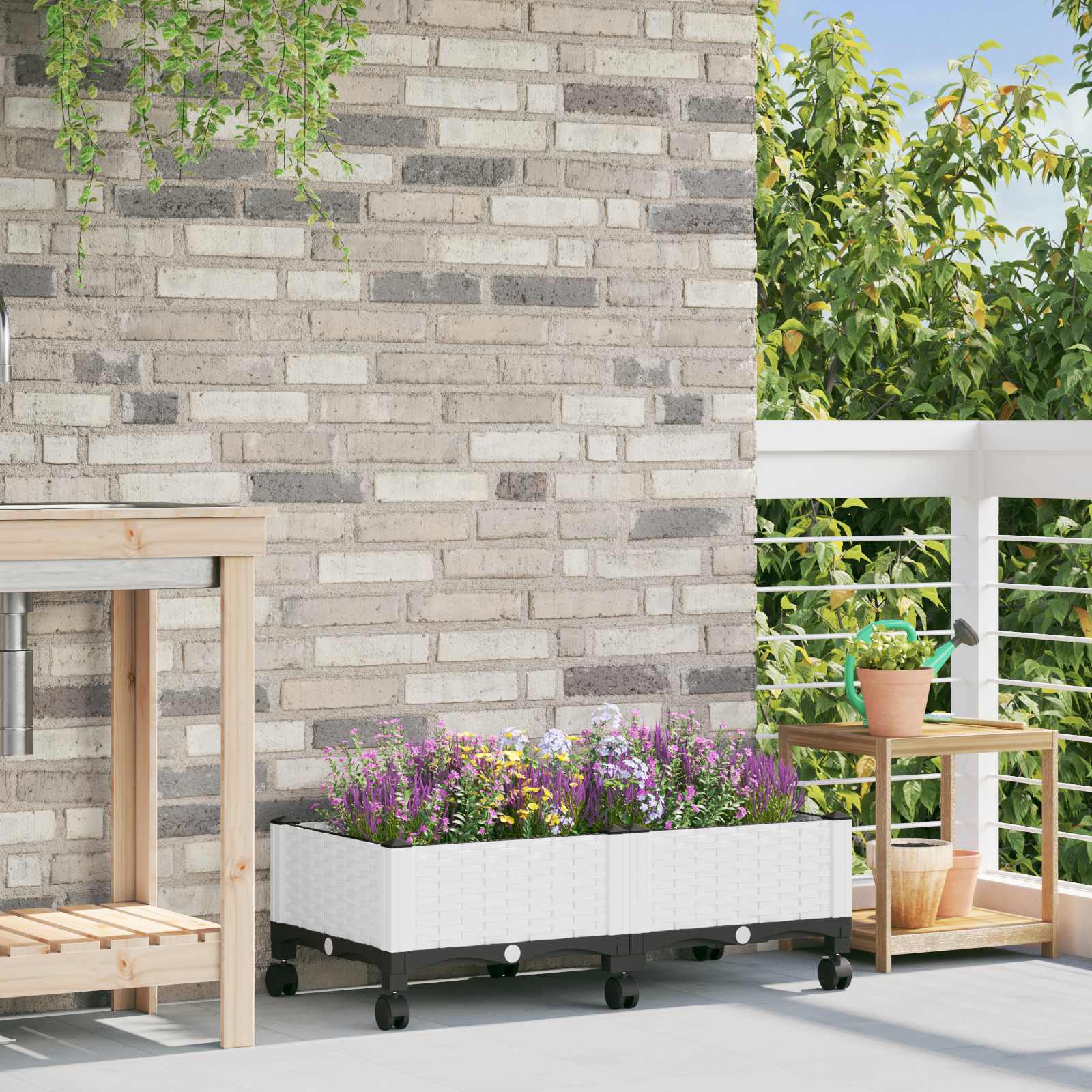 Gartenpflanzer 160 X 40 X 48 Cm Pp