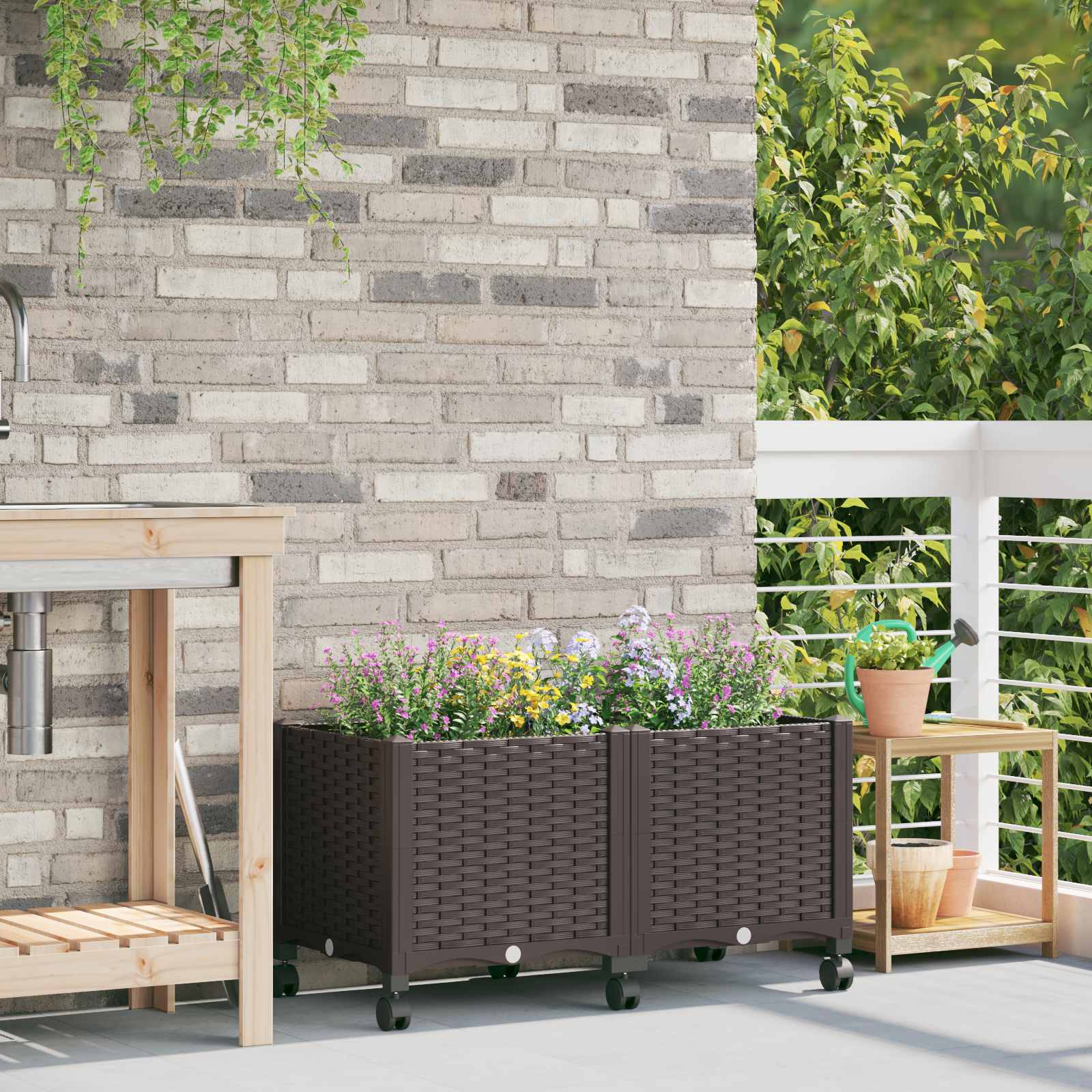Gartenpflanzer 160 X 40 X 48 Cm Pp
