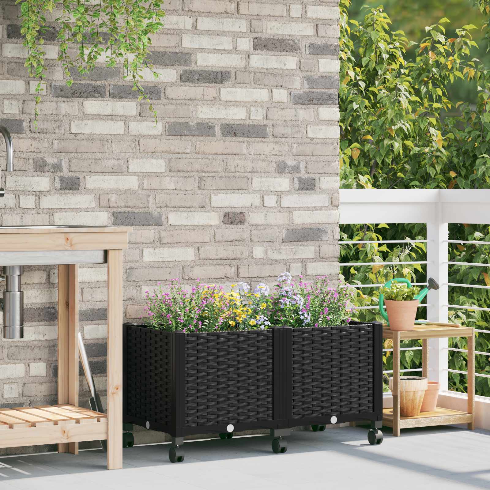 Gartenpflanzer 160 X 40 X 48 Cm Pp