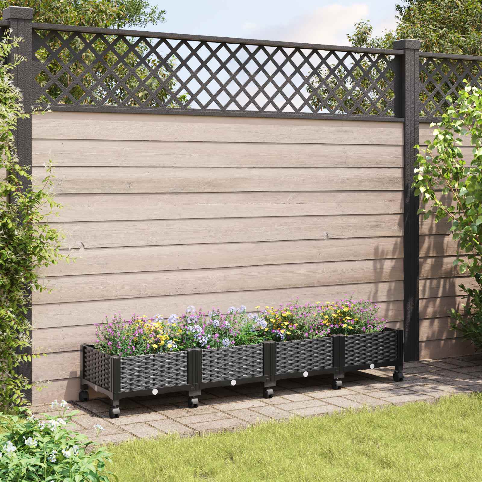 Gartenpflanzer 160 X 40 X 48 Cm Pp