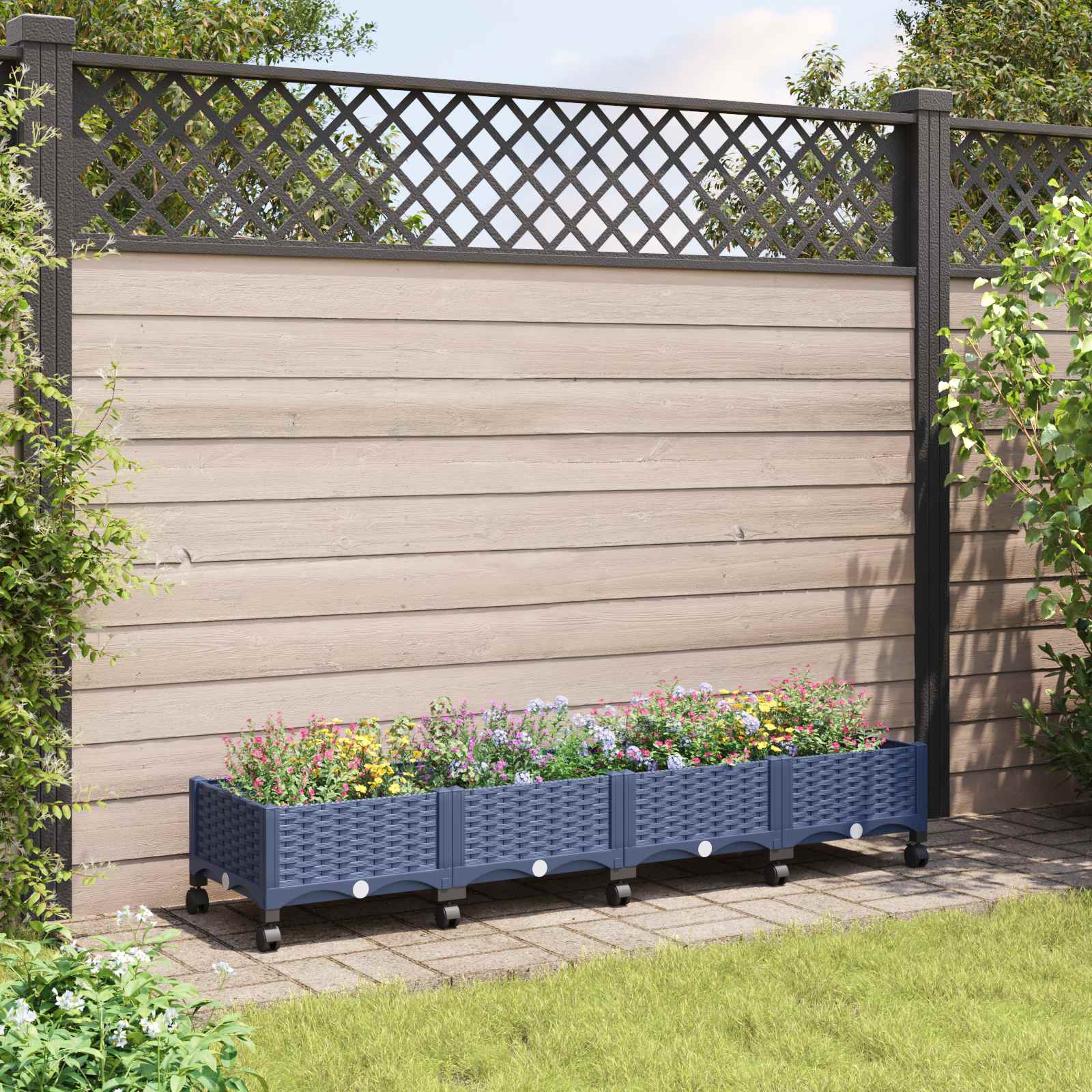 Gartenpflanzer 160 X 40 X 48 Cm Pp