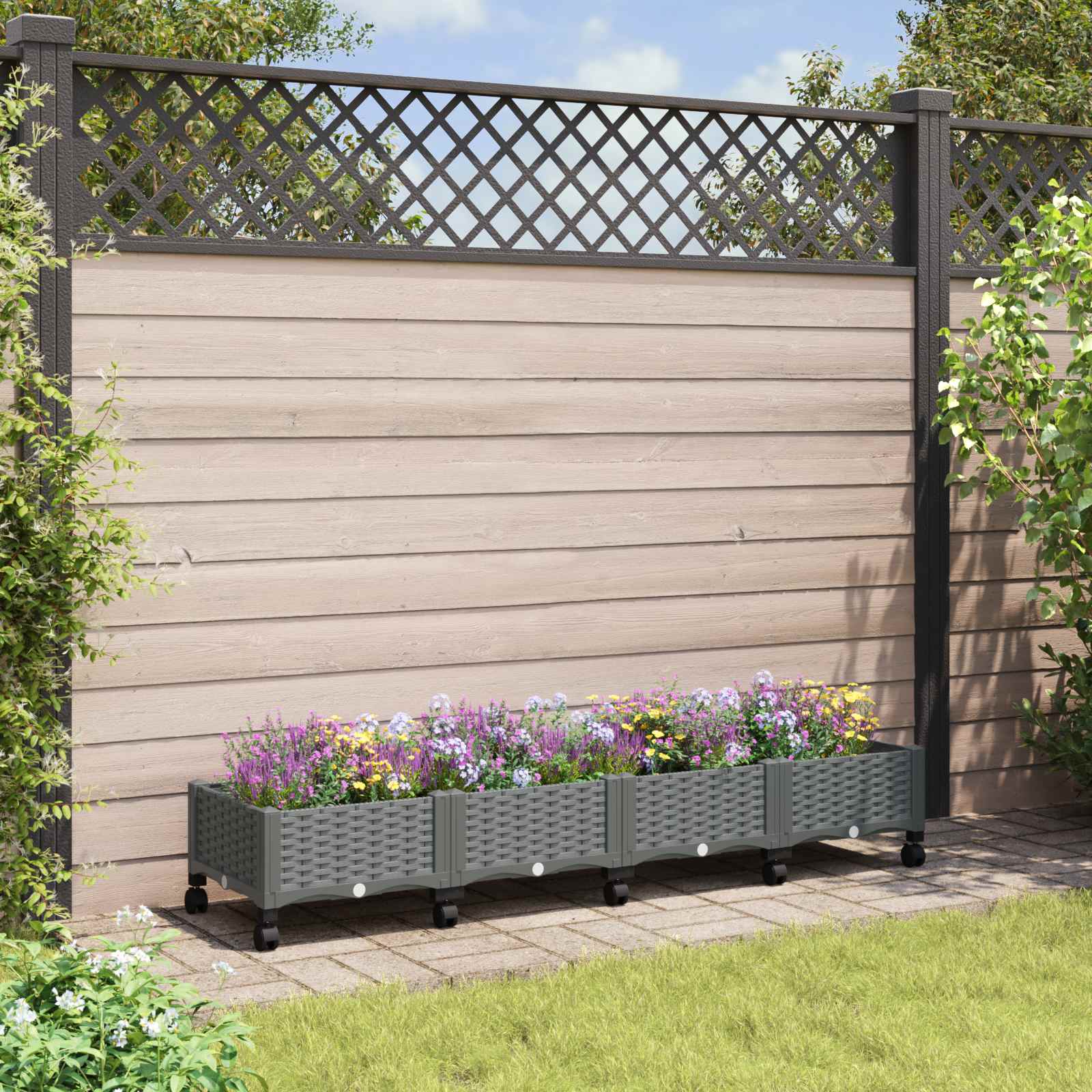 Gartenpflanzer 160 X 40 X 48 Cm Pp