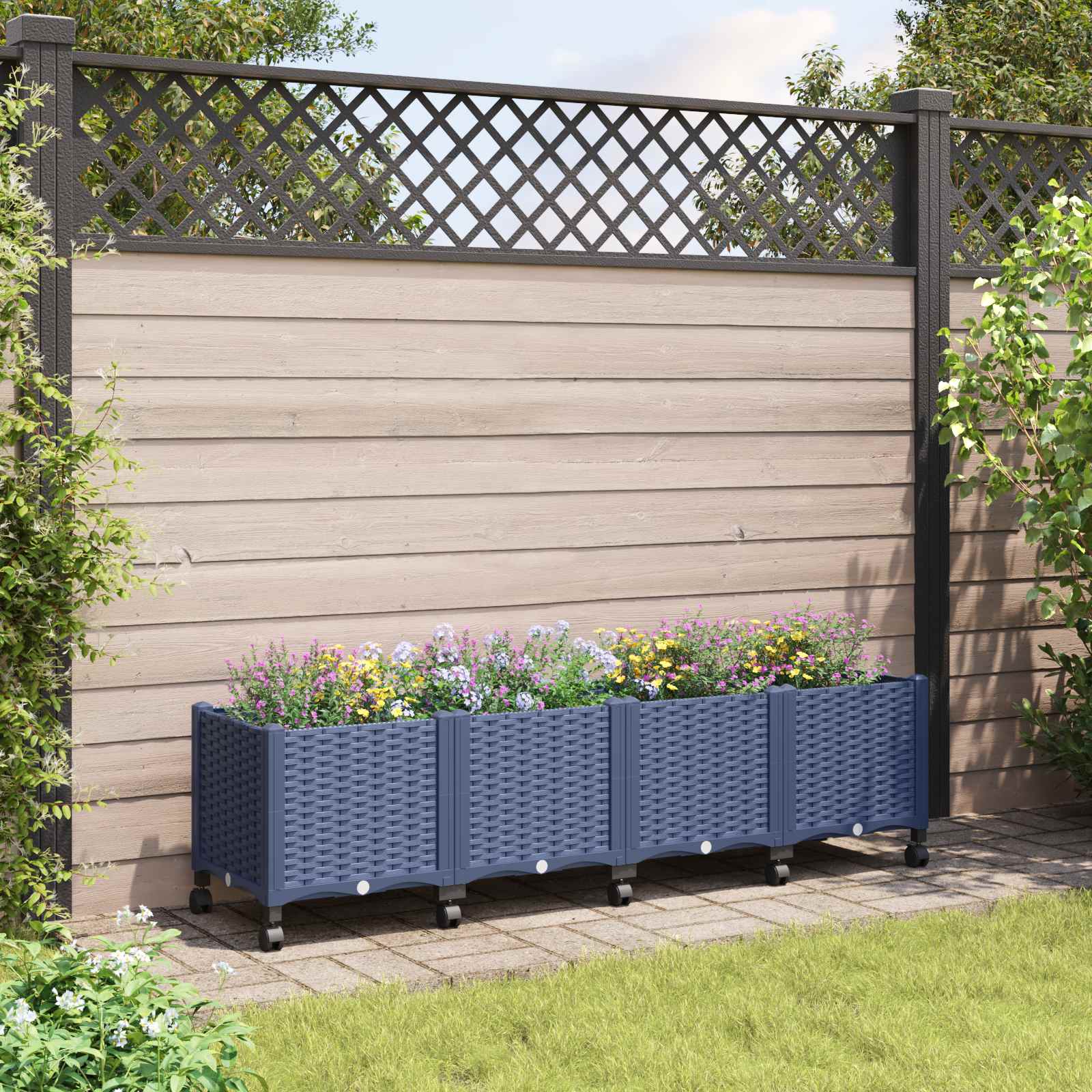 Gartenpflanzer 160 X 40 X 48 Cm Pp