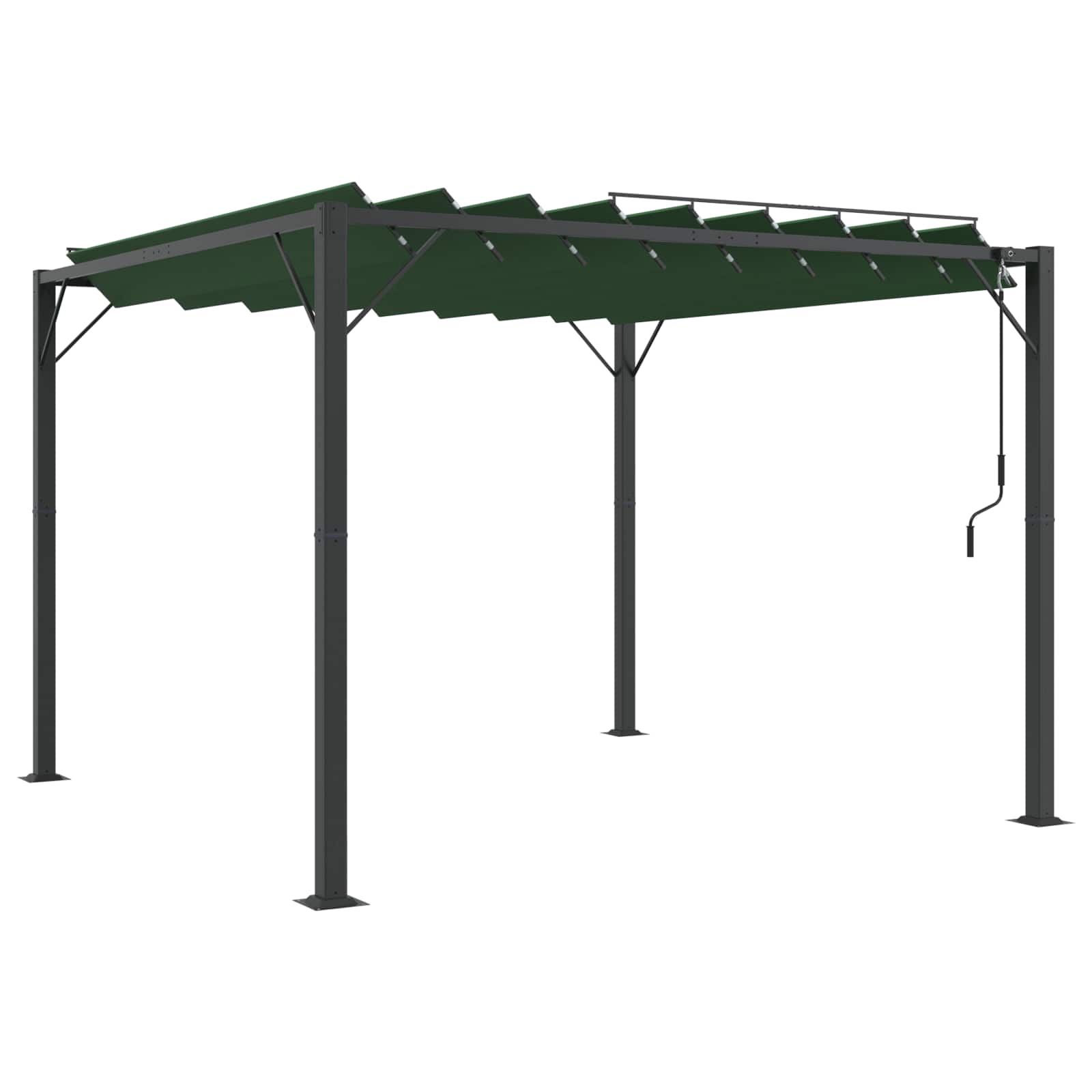 Gazebo Mit Lamellen-Dach 3 X 3 X 2,14 M