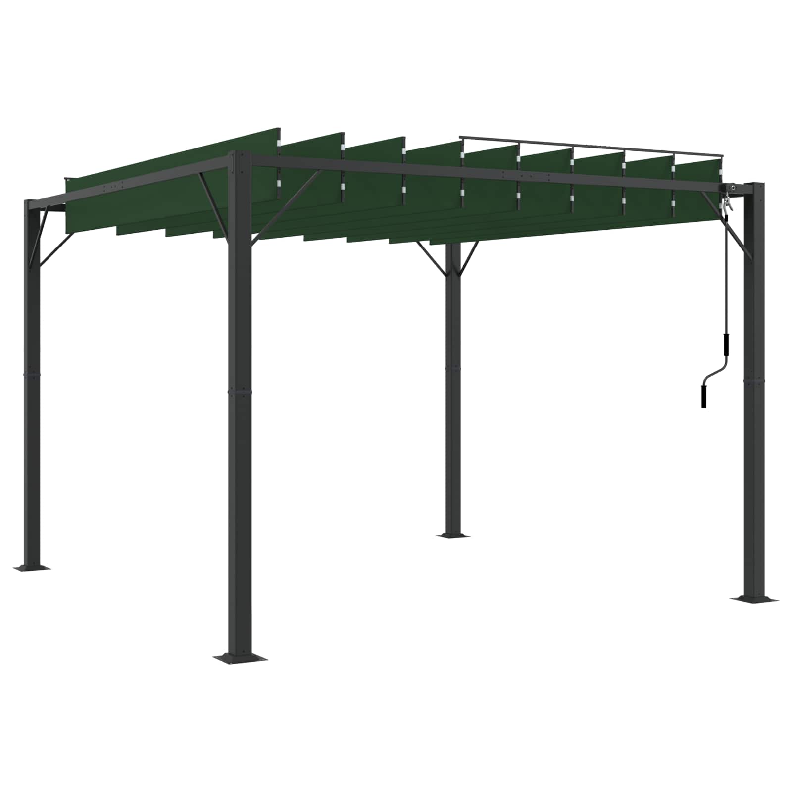 Gazebo Mit Lamellen-Dach 3 X 3 X 2,14 M