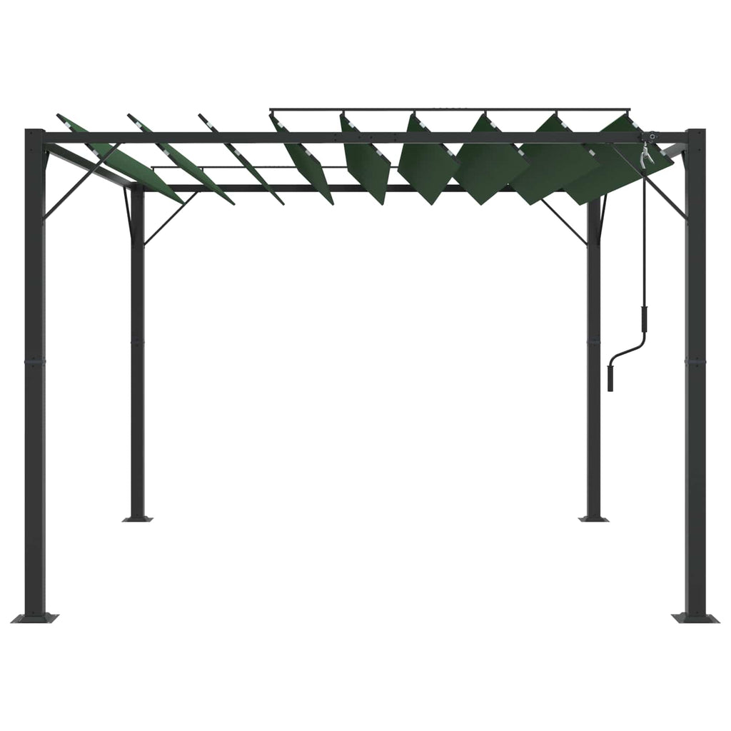 Gazebo Mit Lamellen-Dach 3 X 3 X 2,14 M