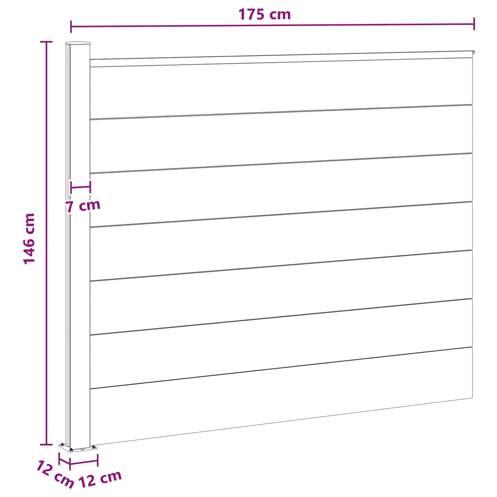 Zaunelement Wpc Und Aluminium