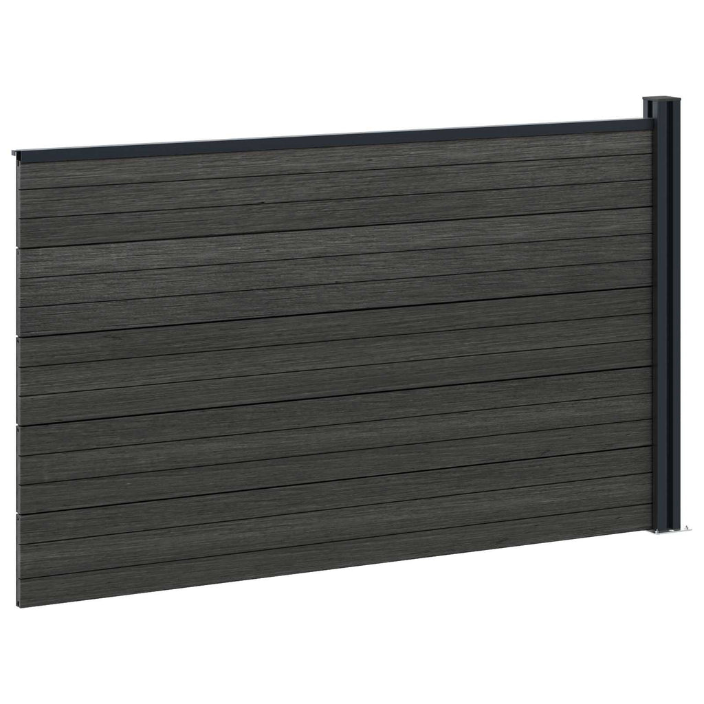 Zaunset 175 X 105 Cm Wpc Und Aluminium