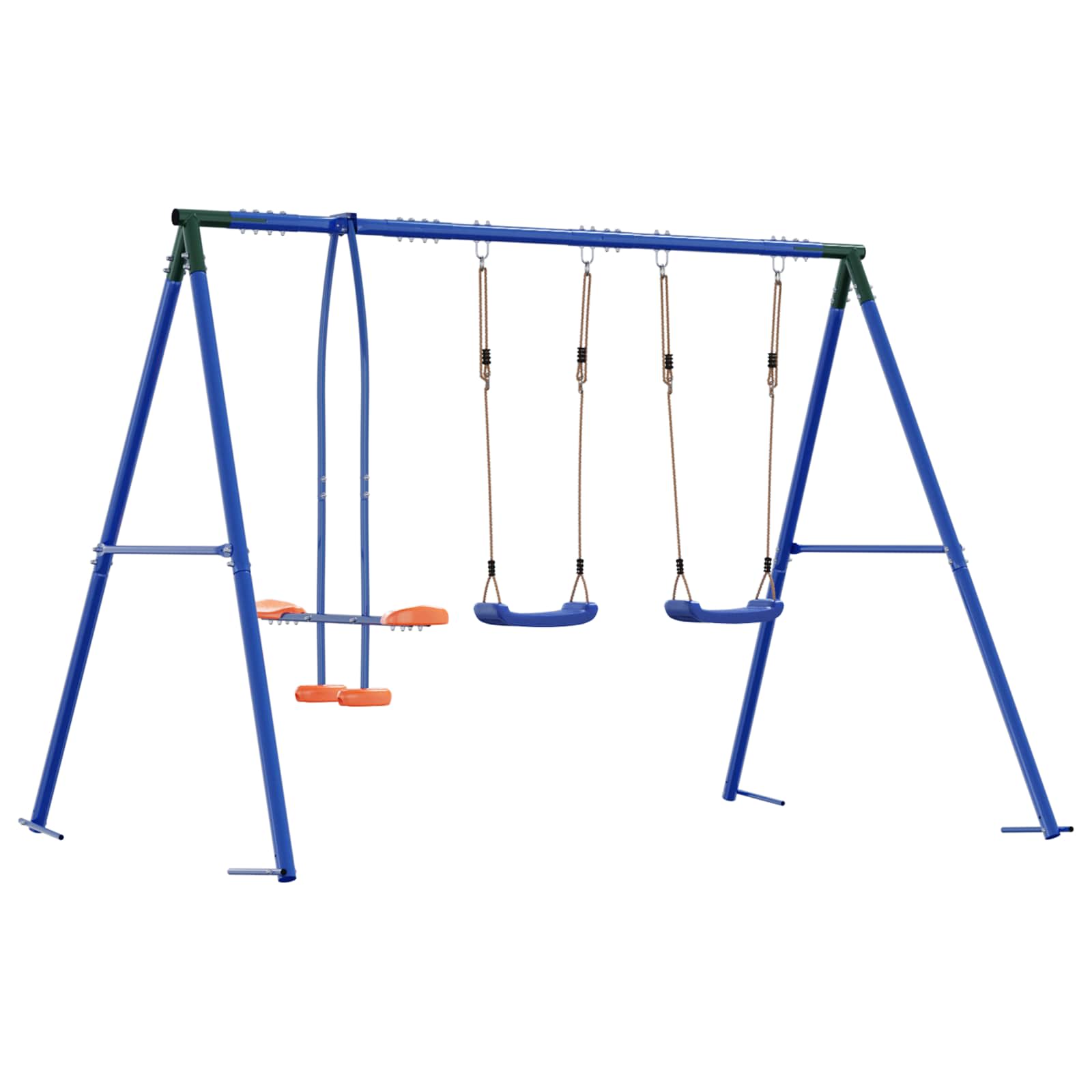 Outdoor Schaukelset Mehrfarbig 263 X 185 X 185 Cm Stahl Und Pe