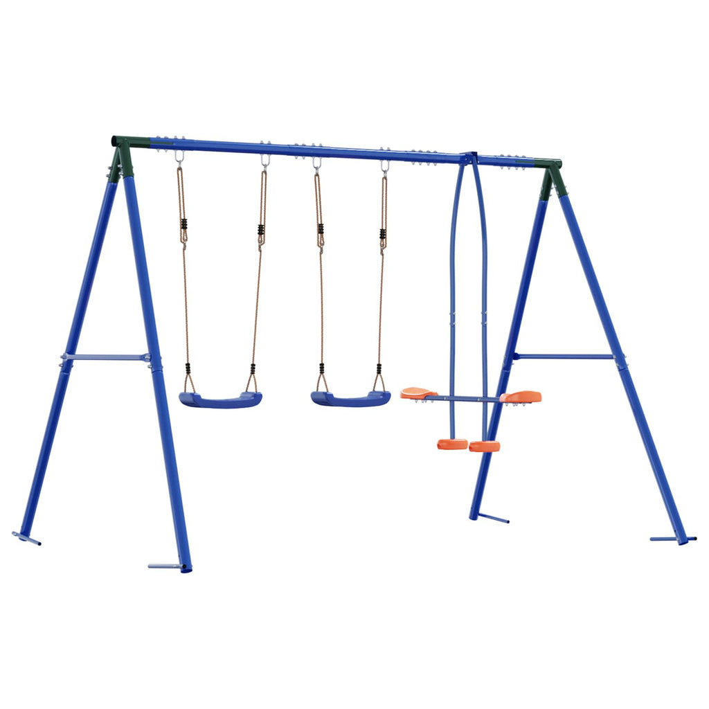 Outdoor Schaukelset Mehrfarbig 263 X 185 X 185 Cm Stahl Und Pe