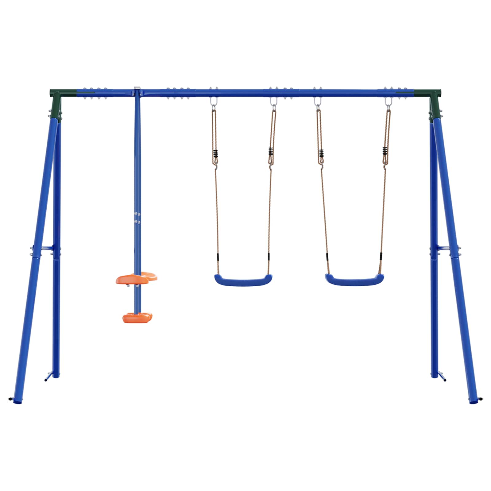 Outdoor Schaukelset Mehrfarbig 263 X 185 X 185 Cm Stahl Und Pe