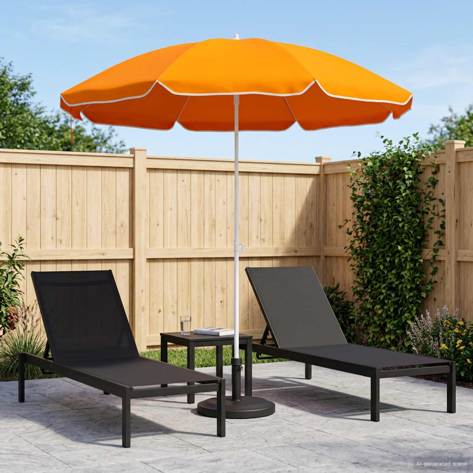 Höhenverstellbarer Garten-Sonnenschirm aus 170T Polyester – Anthrazit, 180 cm