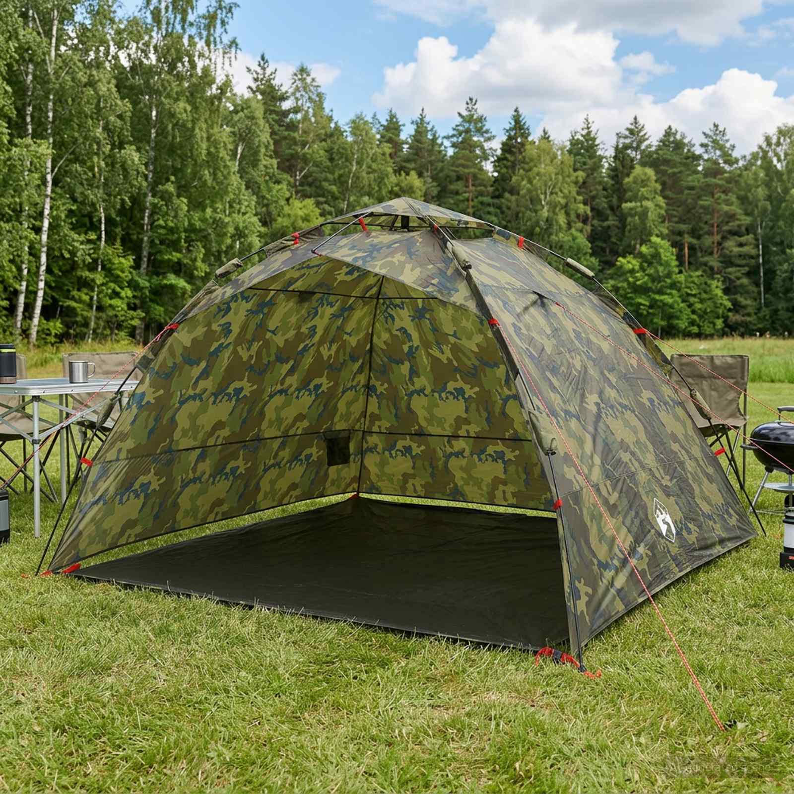 Angelzelt 4 Personen Tarnmuster Quick Release