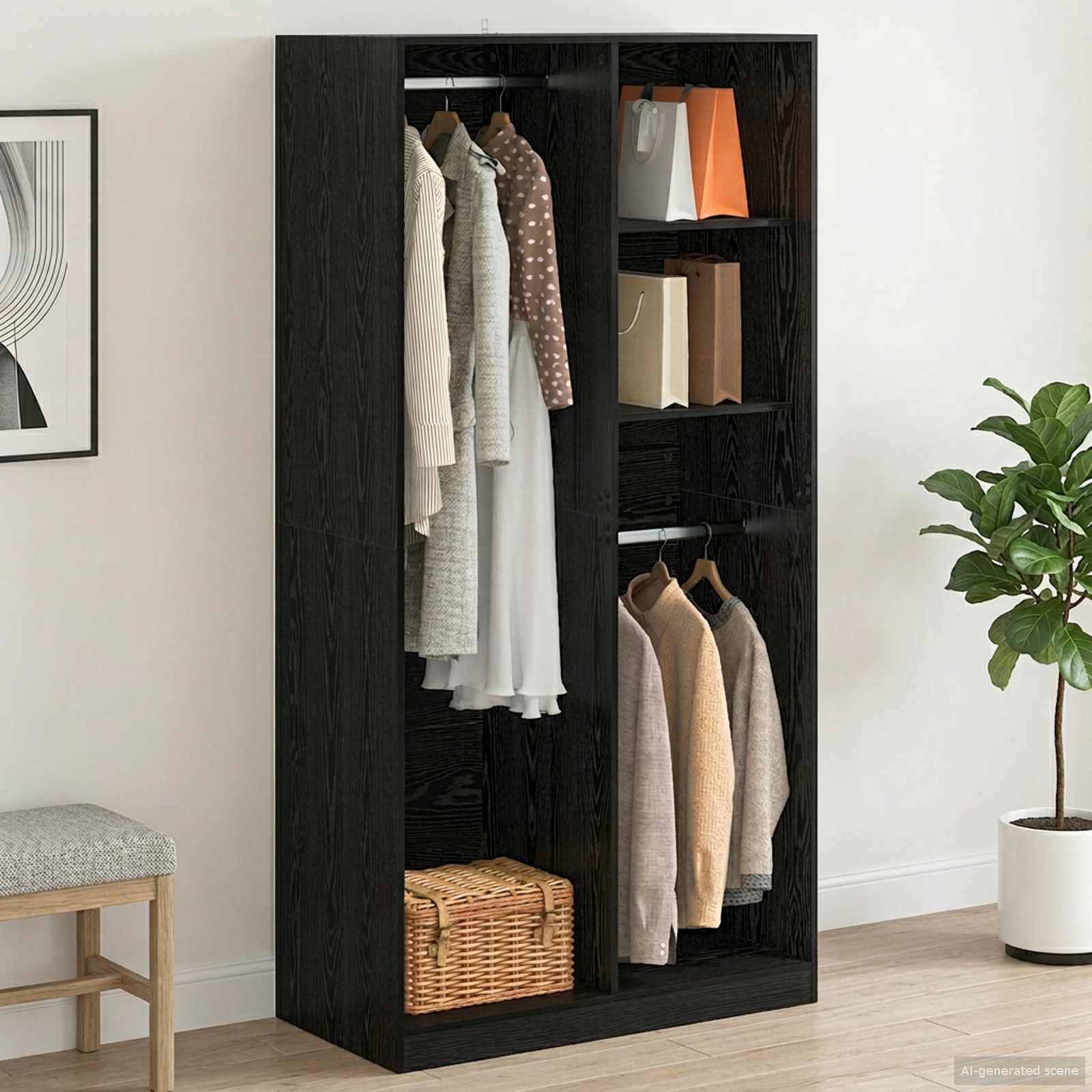 Kleiderschrank Mit Regal
