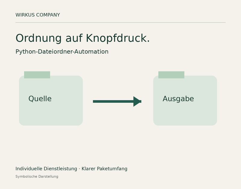 Python-Dateiordner-Automation – sortieren und kopieren – symbolische Darstellung von Wirkus Company